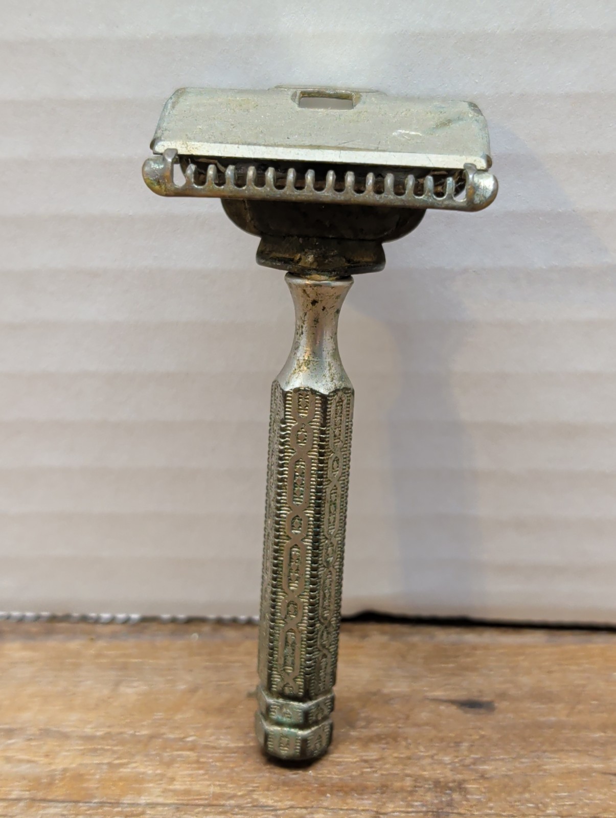Vintage Antique Ever-Ready 1912 Single Edge Safety Razor Ornate Handle Shaving