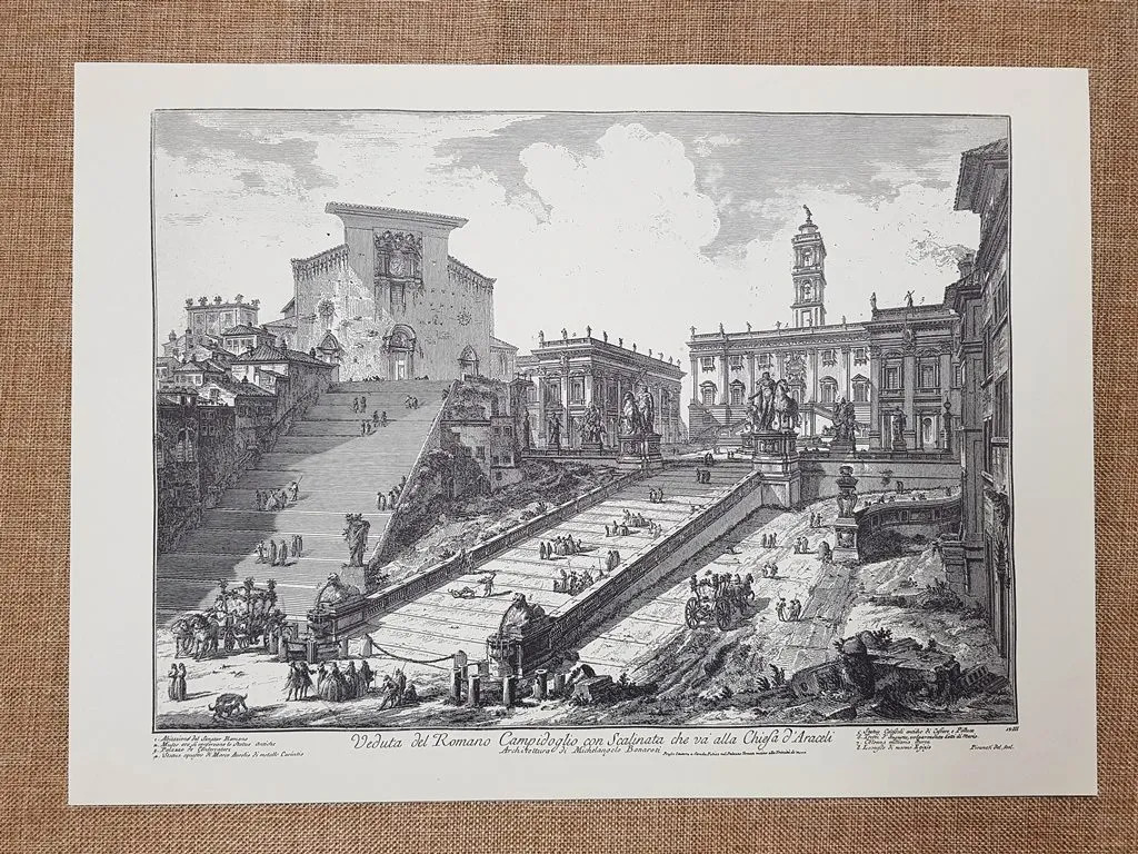 View of the Capitol Rome Lazio Italy Lithograph of the Piranesi 1999