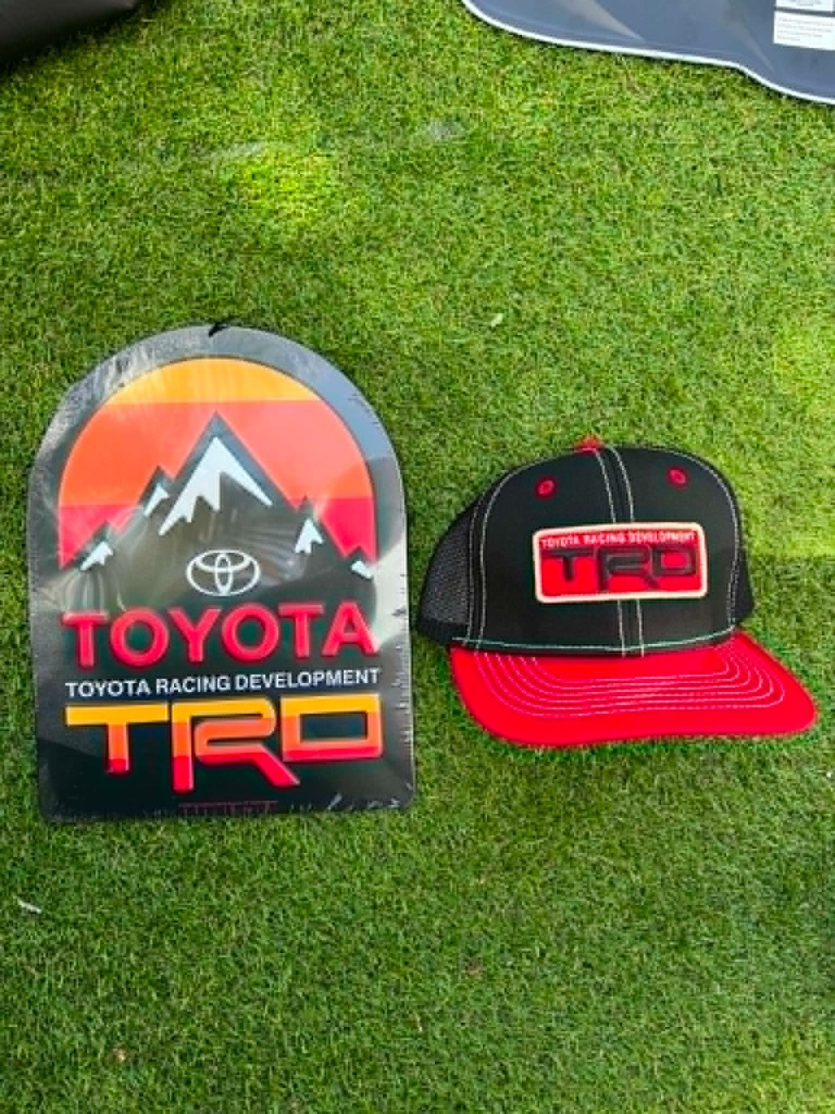 TRO Toyota Racing Development Metal Sign And Hat Sign Is 12 By 9 Inch