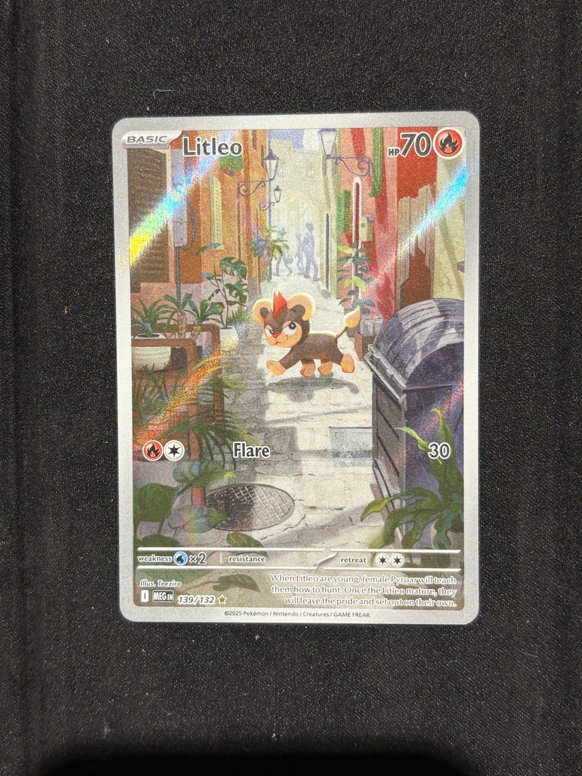 Litleo Illustration - 139/132 Mega Evolutions - Near Mint - English - Pokemon Litleo Illustration - 139/132 Mega Evolutions - Near Mint - English - Pokemon