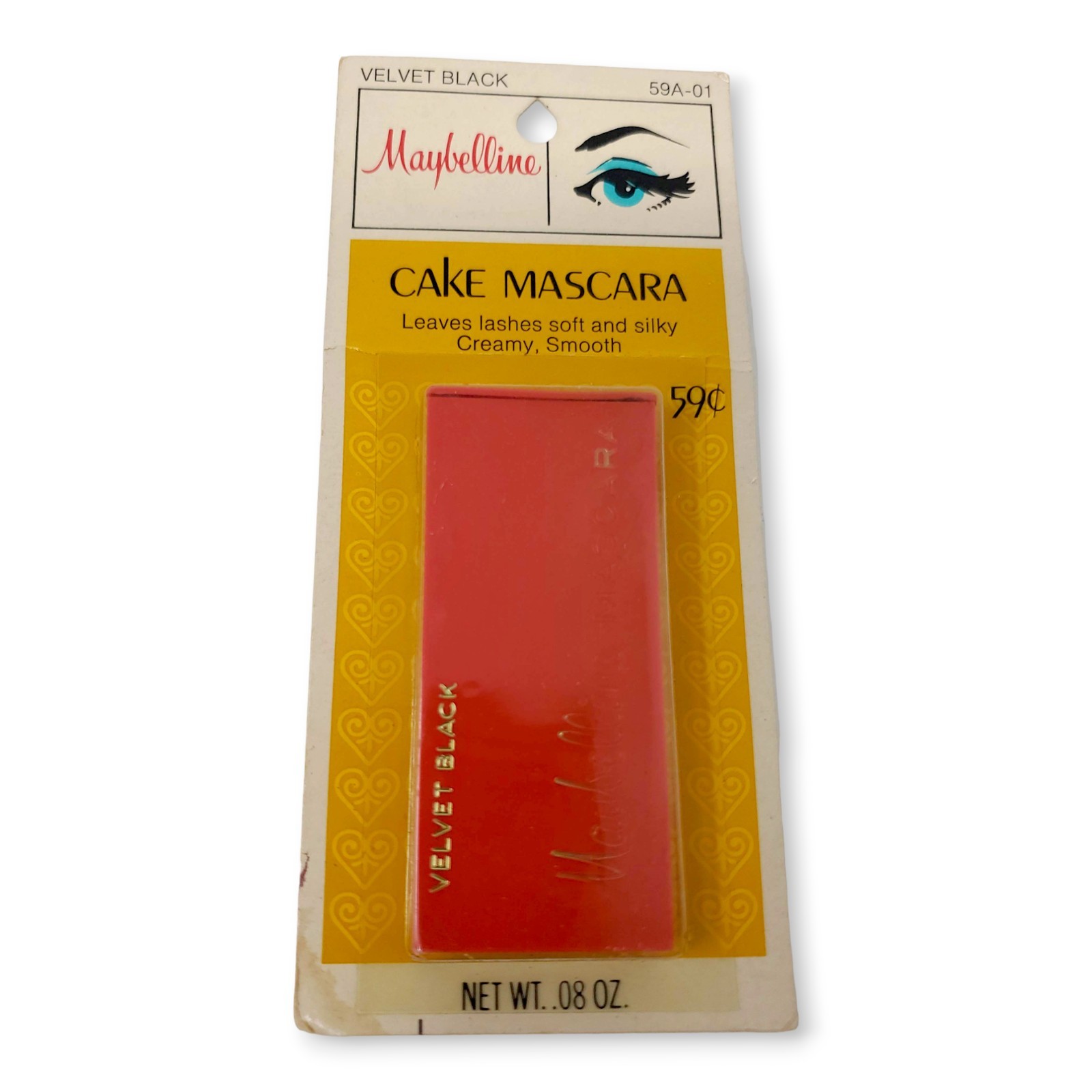 Vintage Maybelline Cake Mascara Velvet Black 69A-01 In original Packaging Vintage Maybelline Cake Mascara Velvet Black 69A-01 In original Packaging