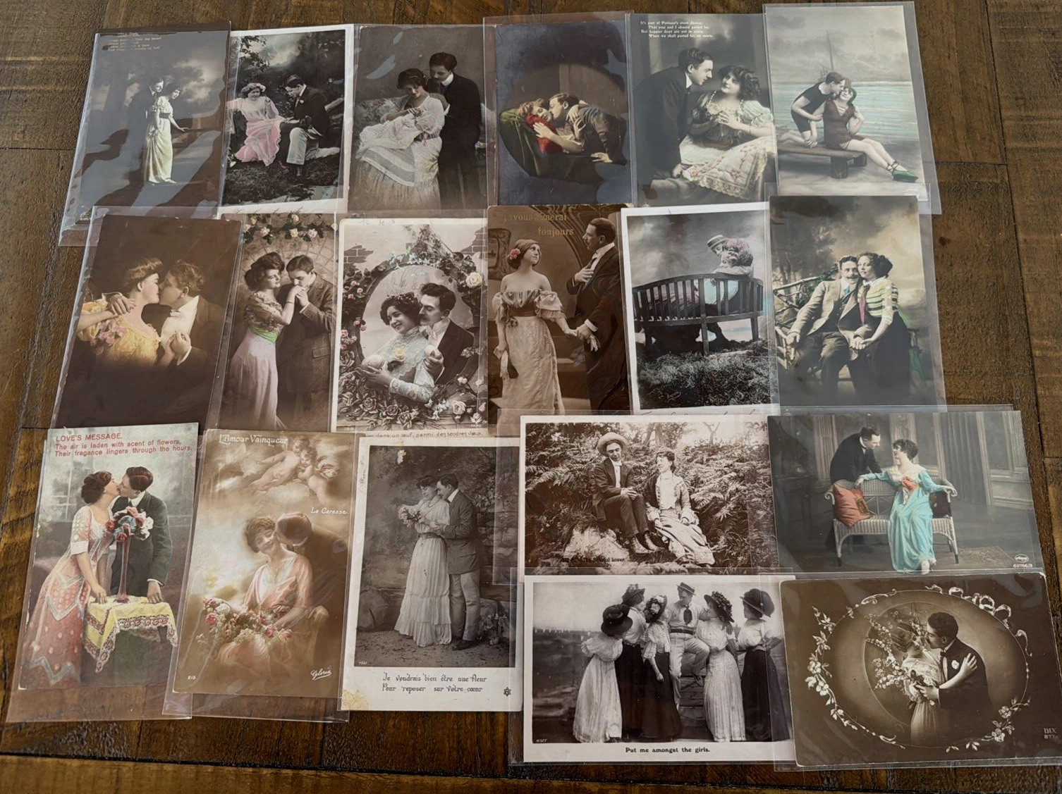 LOT of~ 19~ Photo &~Romantic~Romance~Lovers~Men~Women~Glamour Postcards~s601
