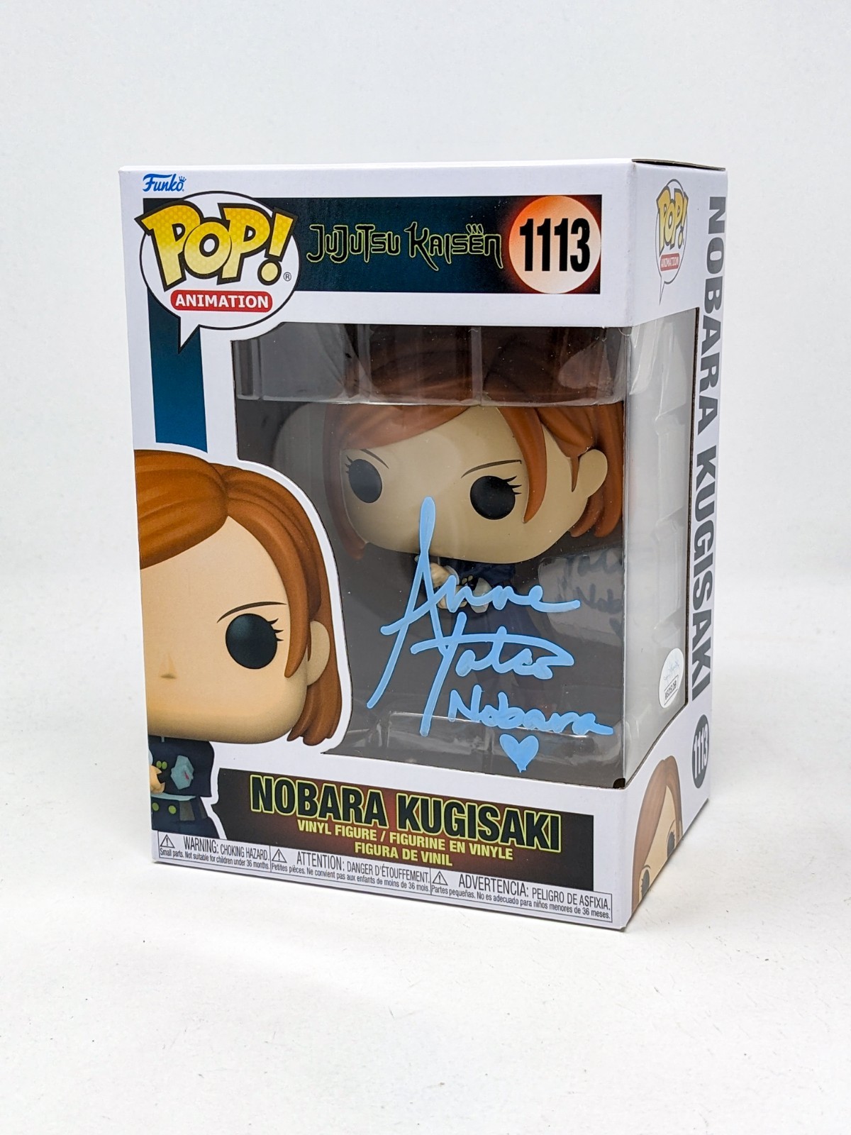 Anne Yatco Jujutsu Kaisen Nobara Kugisaki #1113 Signed Funko Pop JSA Certified