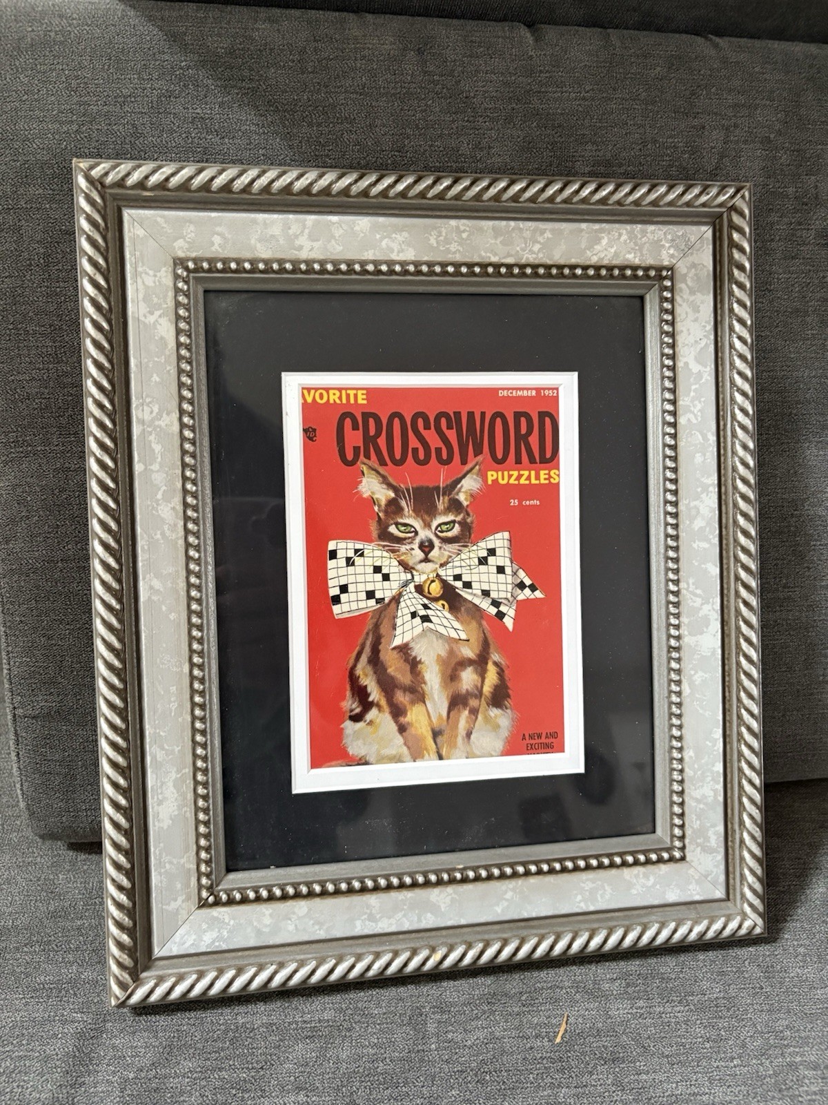 Vintage Cat Ephemera Newspaper Magazine Clipping Framed Art Vintage Cat Ephemera Newspaper Magazine Clipping Framed Art