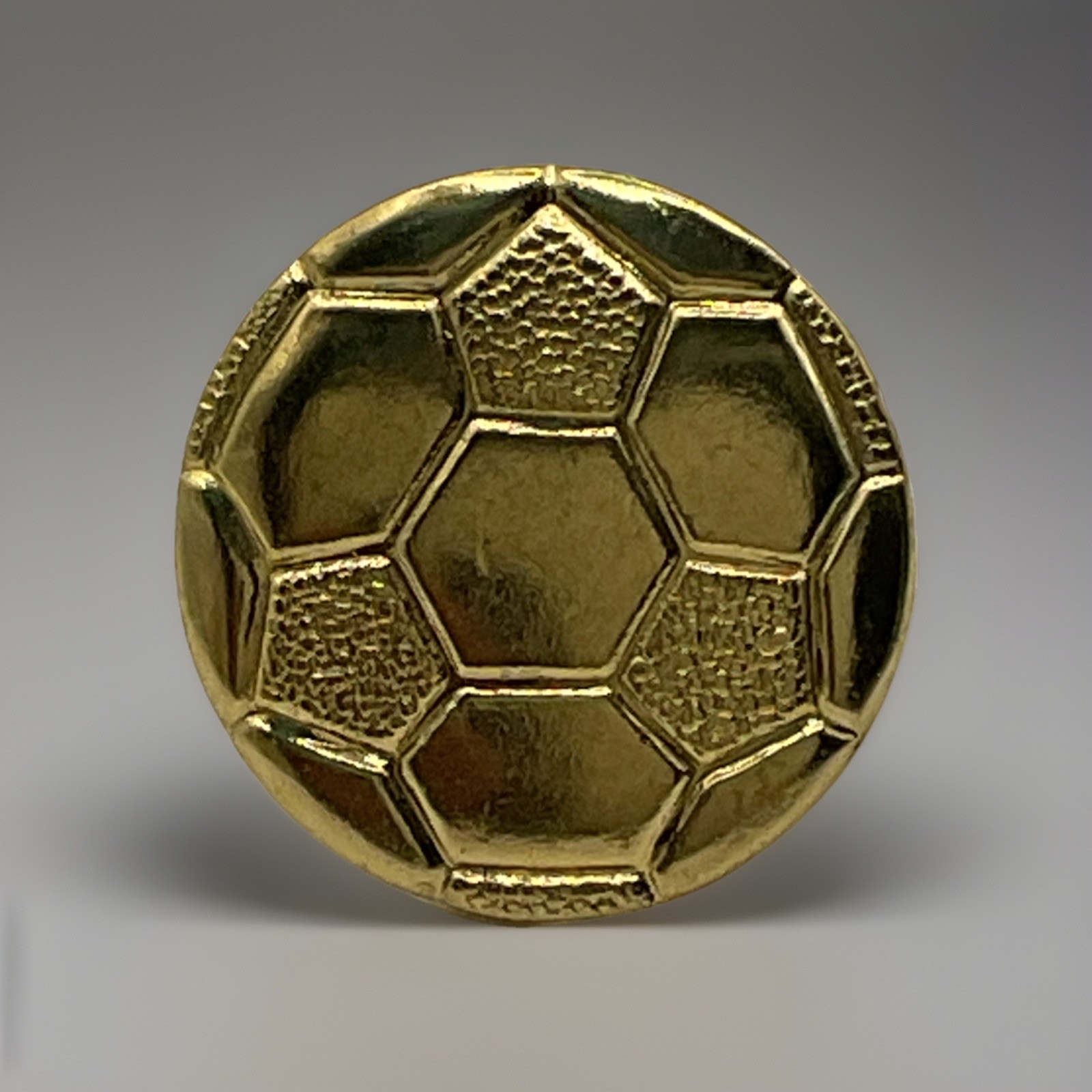 Soccer Ball Football Foot Ball Gold Toned Letterman Backpack Hat Lapel Pin Soccer Ball Football Foot Ball Gold Toned Letterman Backpack Hat Lapel Pin