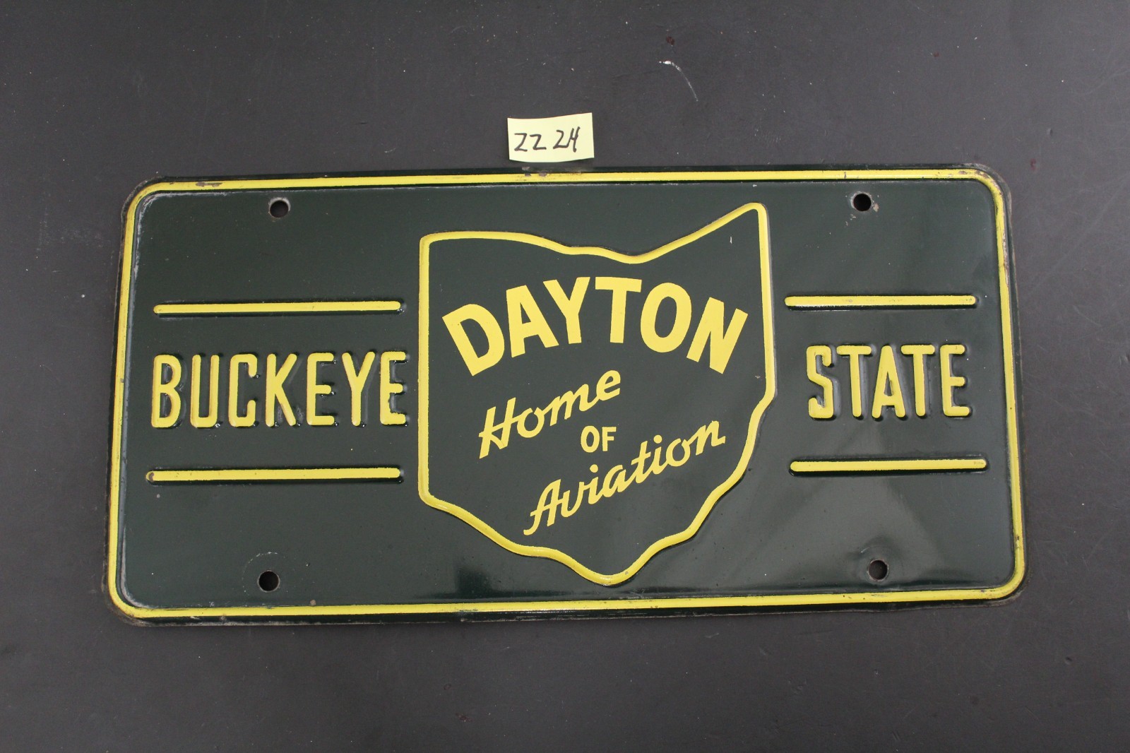 1953 Dayton Ohio Booster License Plate Auto Buckeye State Aviation (ZZ24