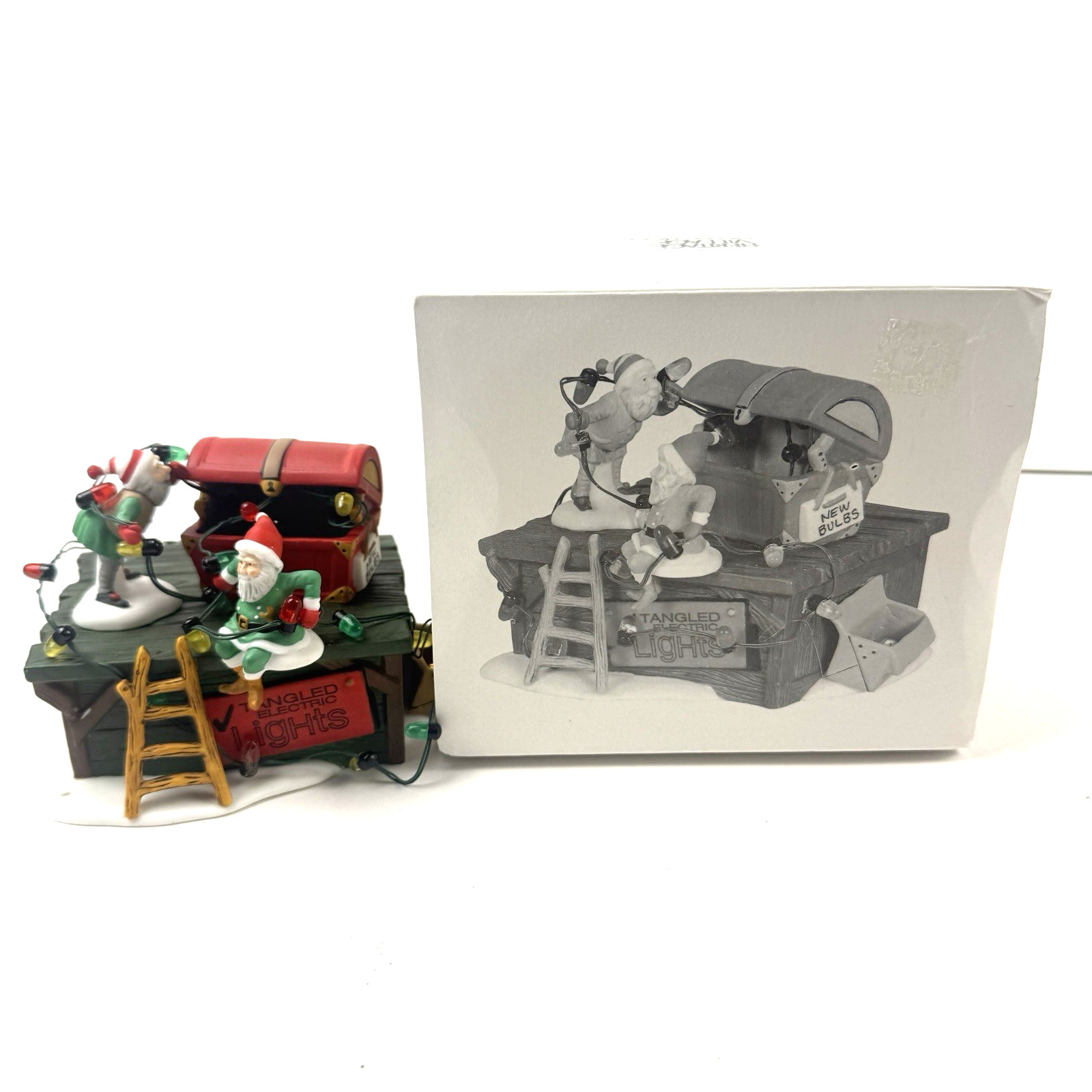 Dept 56 Heritage Village North Pole #56374 Untangle The Christmas Lights *READ*