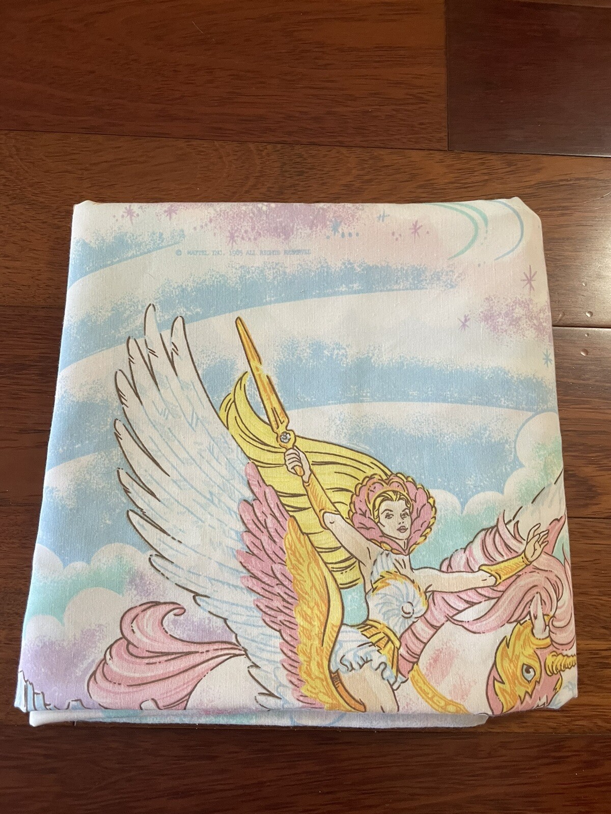 Vintage She-Ra Twin Flat Bed Sheet Princess of Power 1985 Mattel USA Rare HTF Vintage She-Ra Twin Flat Bed Sheet Princess of Power 1985 Mattel USA Rare HTF