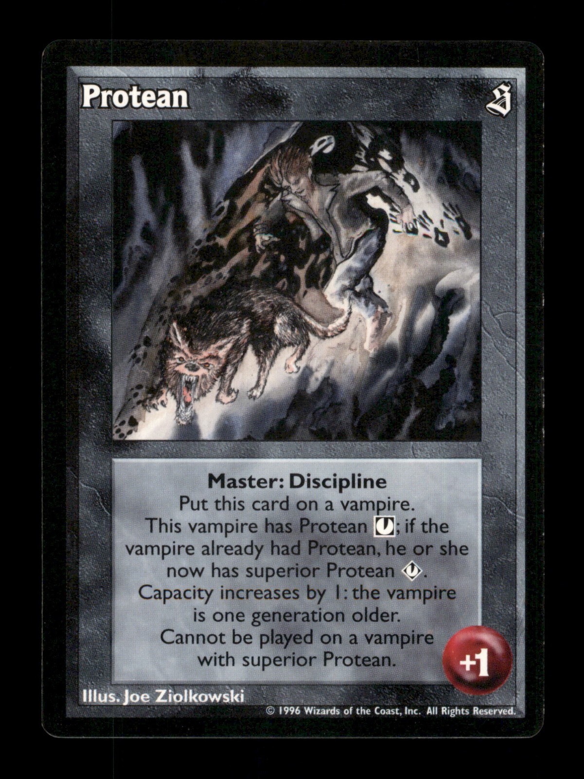 Protean 1996 WOTC Vampire The Eternal Struggle VTES Trading Card CC Protean 1996 WOTC Vampire The Eternal Struggle VTES Trading Card CC