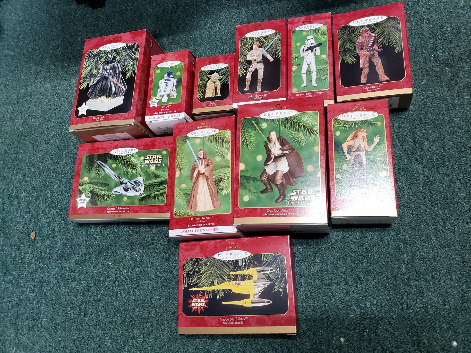 Hallmark Keepsake Star Wars Ornaments - Lot of 11 - late 90's/early 2000's New