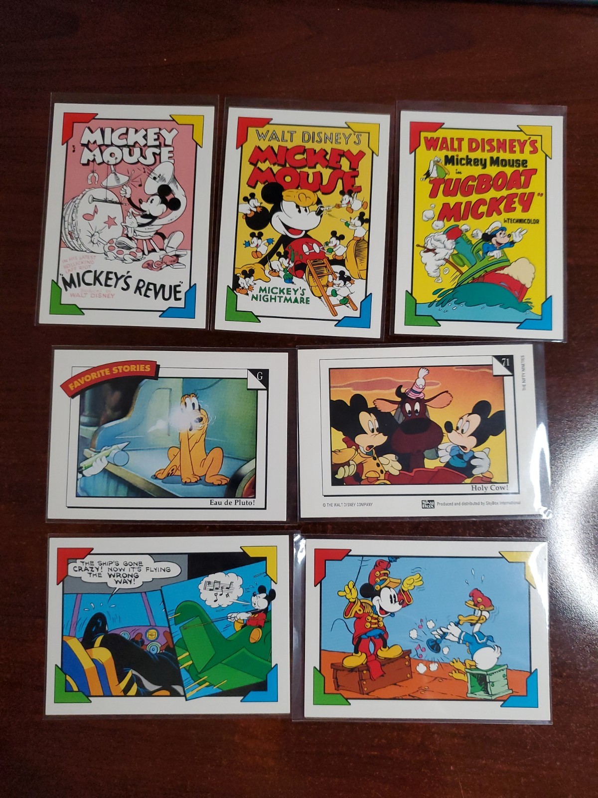 Vintage 1992 Disney SKYBOX Mickey Mouse Lot. Very rare Cards In Perfect Conditio