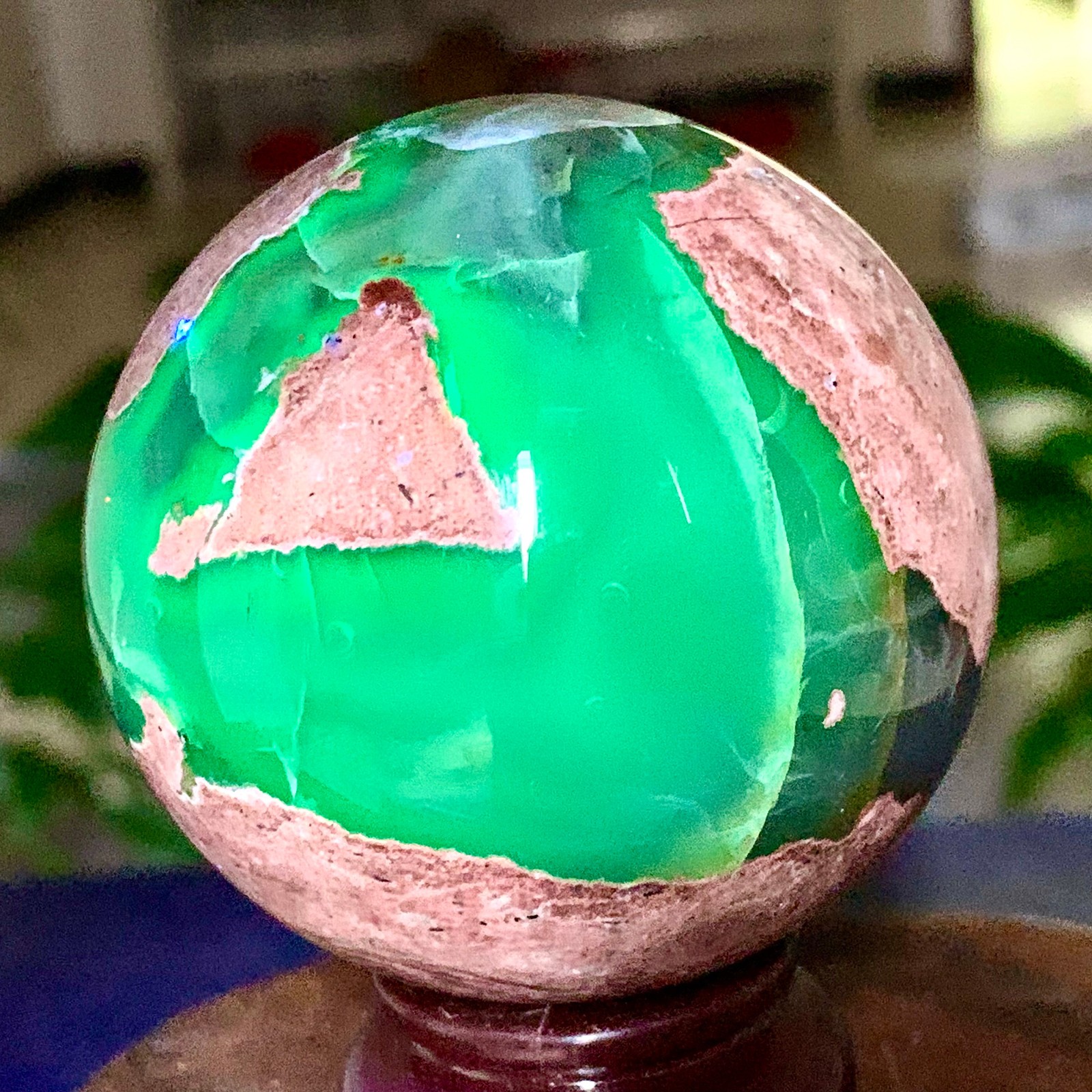 273g Natural Volcano Agate Quartz sphere crystal Mineral ball Energy Healing