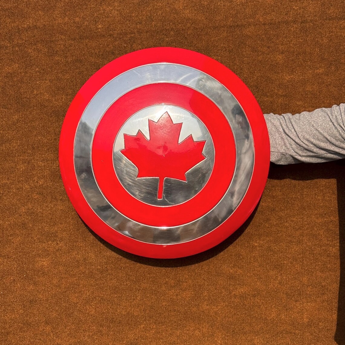 24\'\' Captain Canada Shield - Authentic Prop Perfect Christmas Gift for Marvel 24\'\' Captain Canada Shield - Authentic Prop Perfect Christmas Gift for Marvel