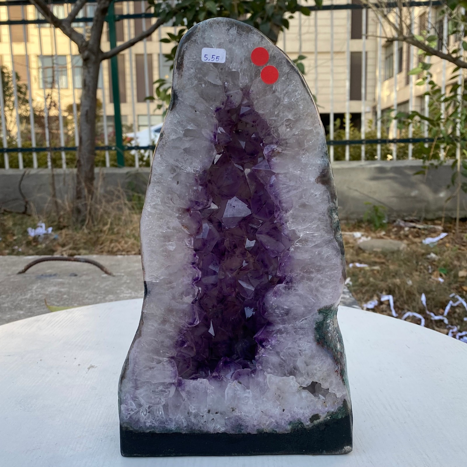 12LB Natural Amethyst Agate Earth Quartz Crystal Cluster Cathedral EnergyHealing