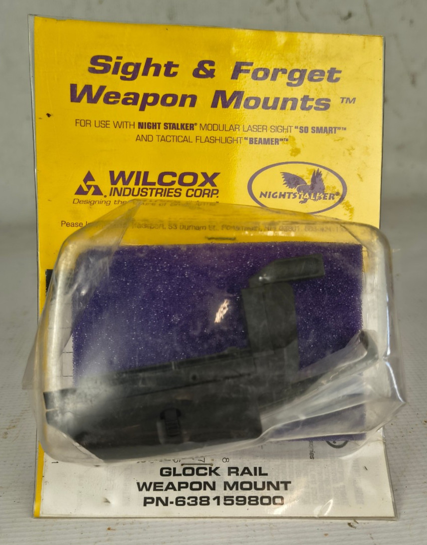 Wilcox Nightstalker Glock Rail Mount PN-638159800 New Old Stock - Vintage - NEW