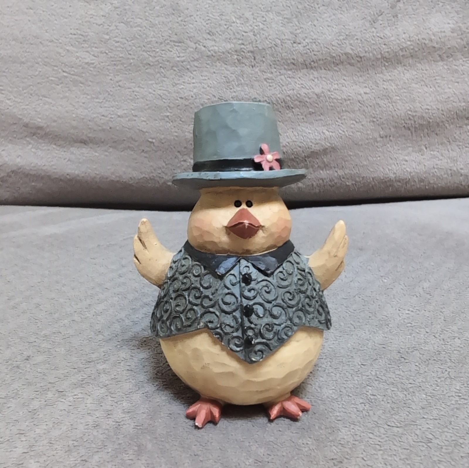 Blossom Bucket Suzi Anthropomorphic Easter Chick W/ Top Hat