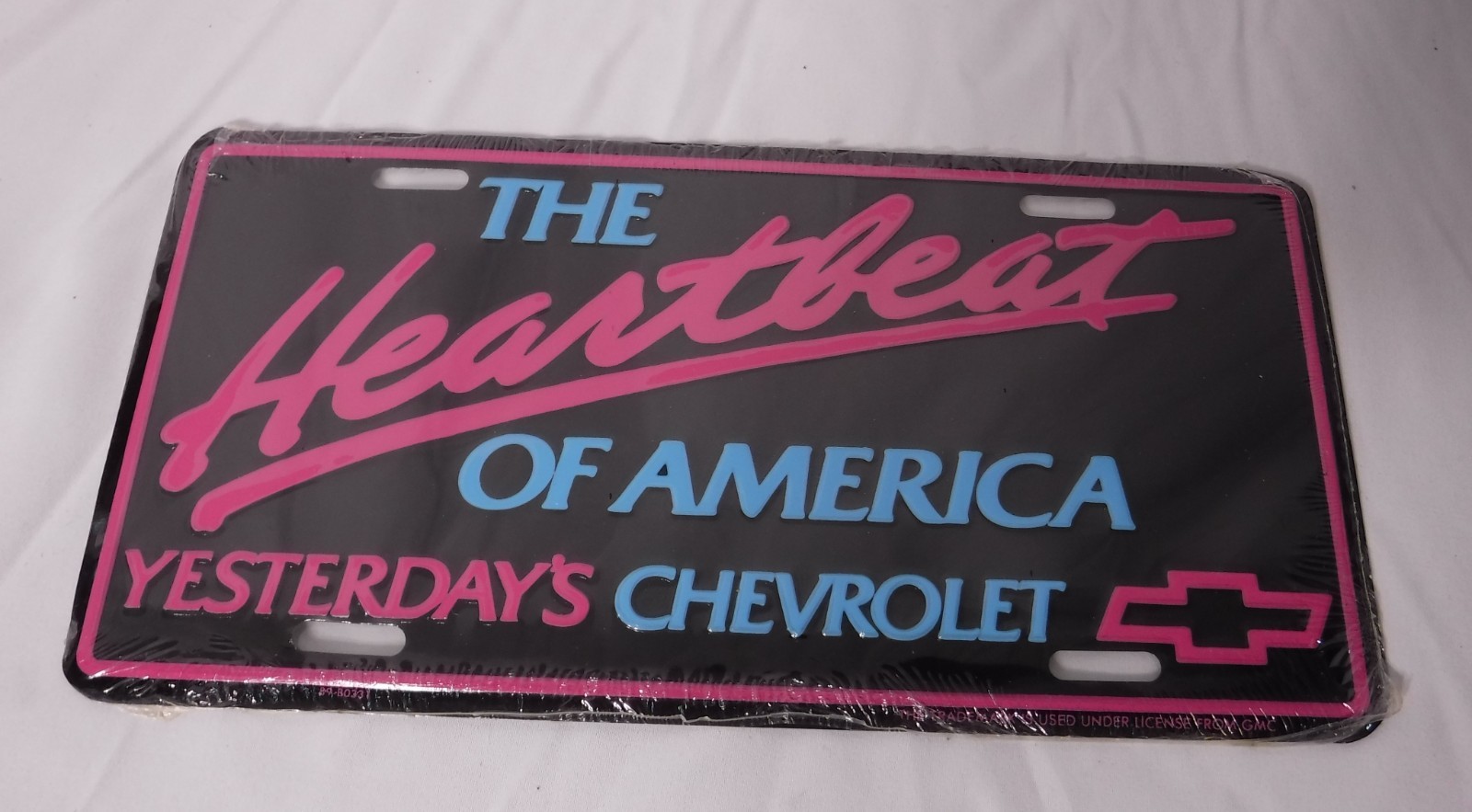 Vintage The Heartbeat Of America Yesterday's Chevrolet License Plate NOS