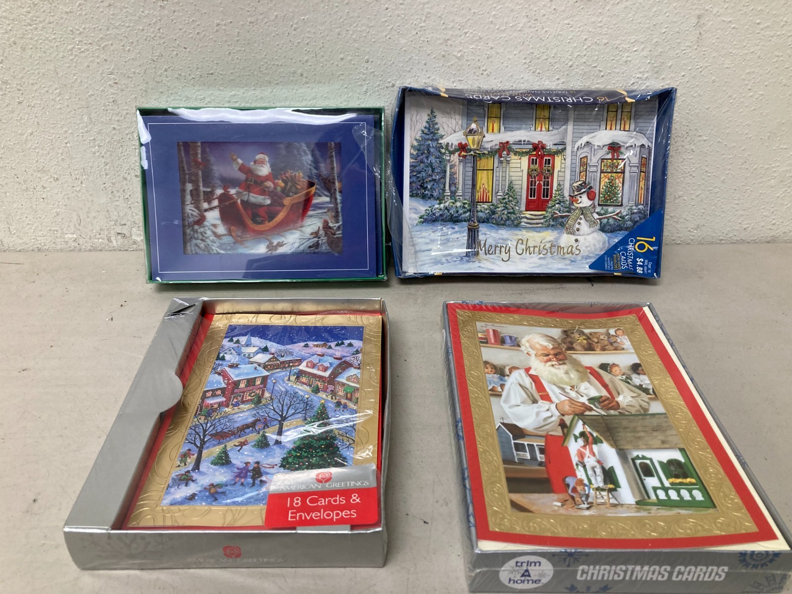 American Greetings 18 Christmas Cards Snowy Village Scene American Greetings 18 Christmas Cards Snowy Village Scene