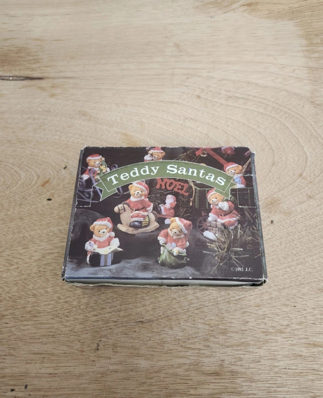 Vintage 1993 JC Teddy Santa 12 Count New with Display Box Bears