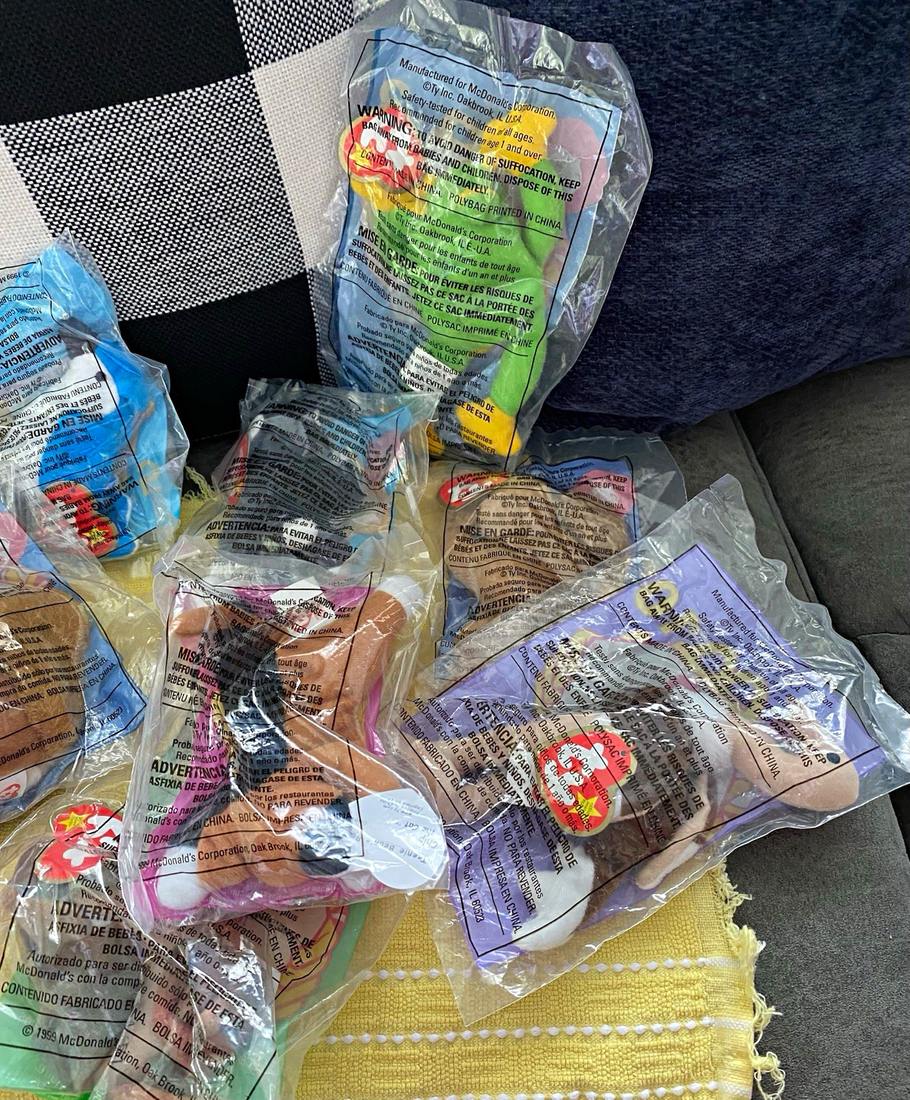 Ty McDonald's Teenie Beanie Complete Set Of 12 Unopened 1999 TY Collectible 