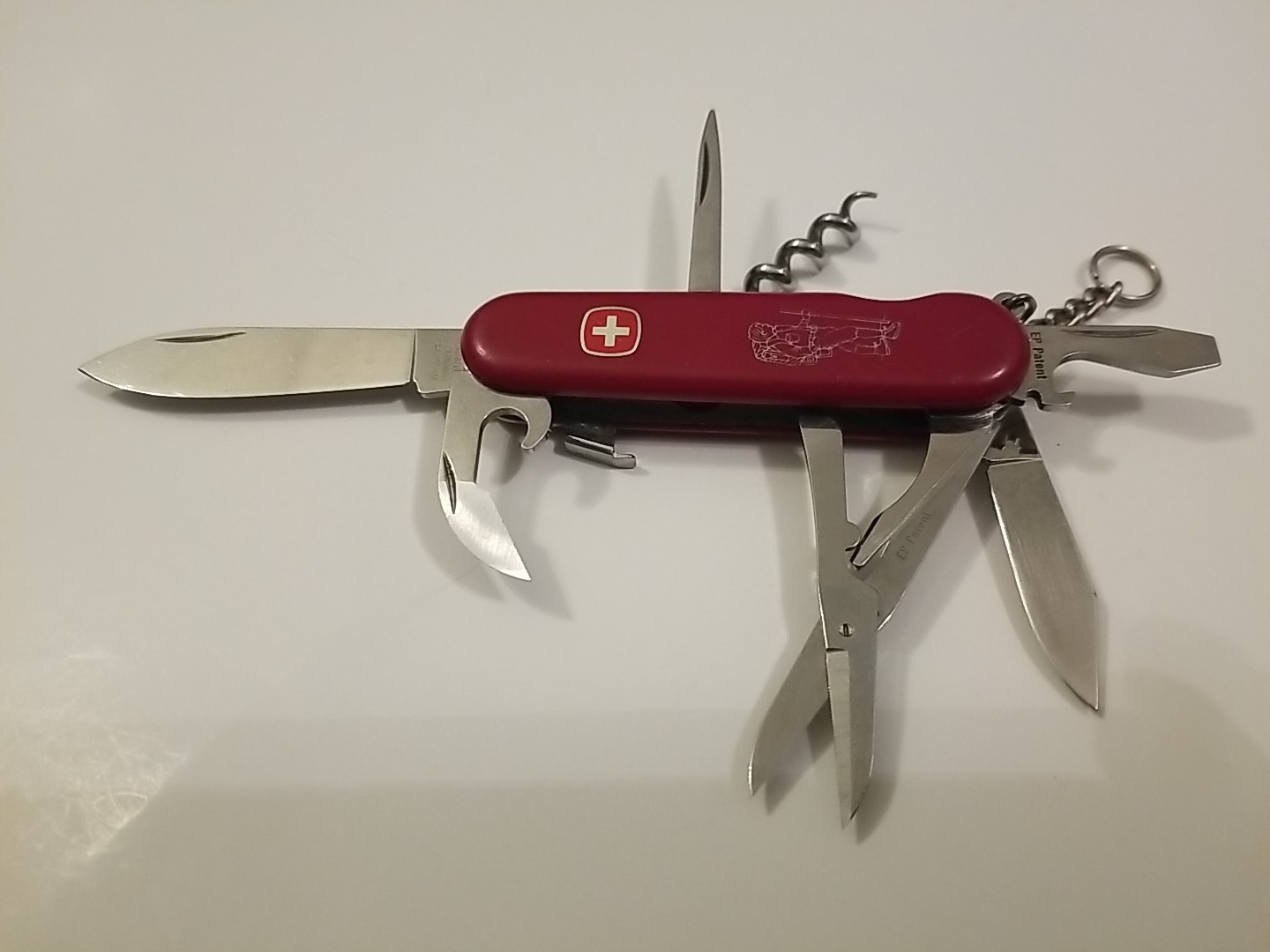 Vintage Wenger Red Hiker Swiss Army Knife Backpacker Locking Blade Scissors Awl Vintage Wenger Red Hiker Swiss Army Knife Backpacker Locking Blade Scissors Awl