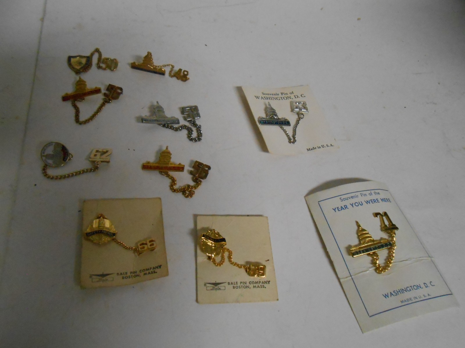 Vintage Washington DC Souvenir pin lot 1948 50 56 58 62 63 66 69 & 71 Capital