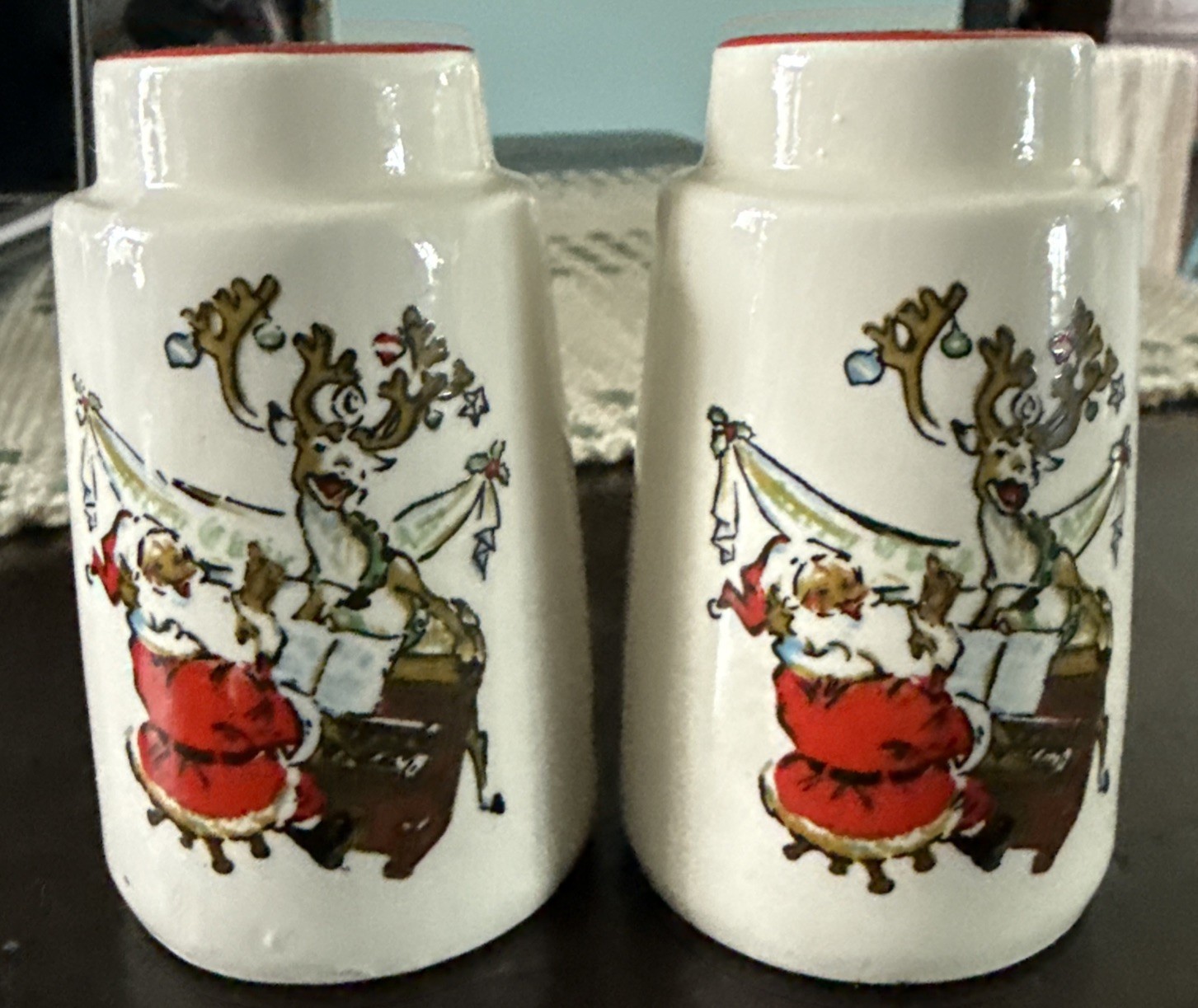 BRINN's Vintage Christmas Santa Claus Salt & Pepper Shakers Made in Japan Piano BRINN's Vintage Christmas Santa Claus Salt & Pepper Shakers Made in Japan Piano