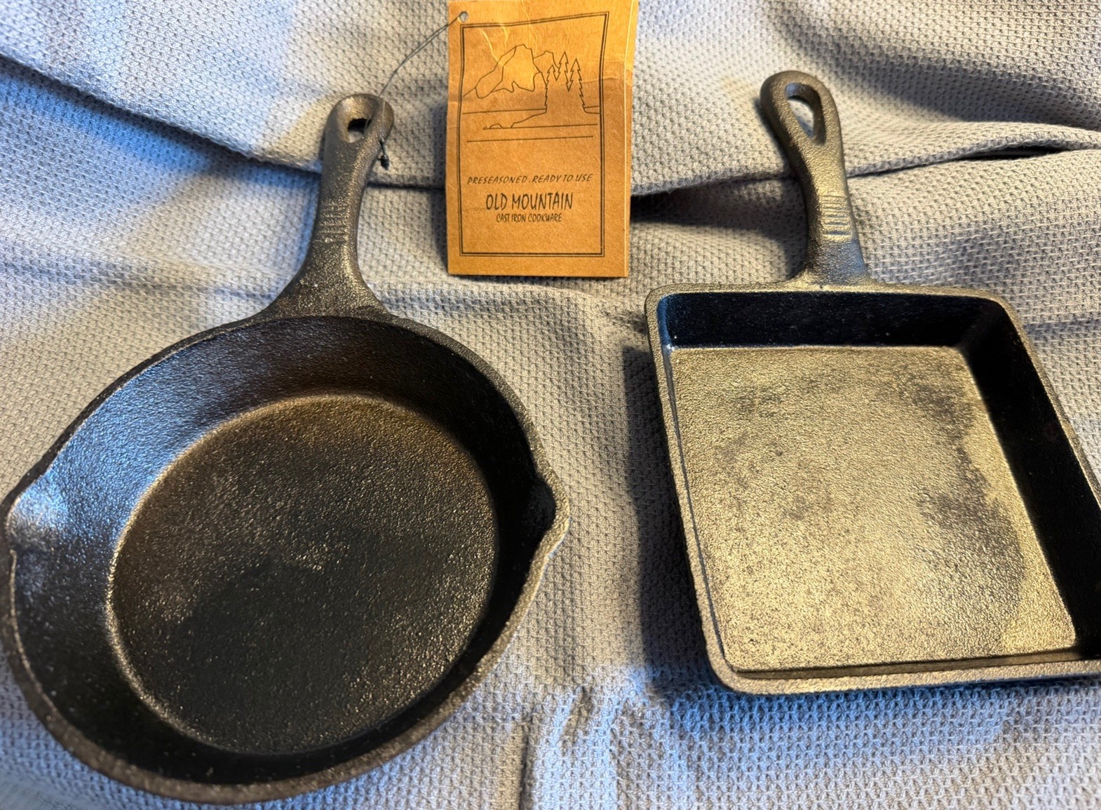 Old Mountain Pre Seasoned Cast Iron Skillet Set
