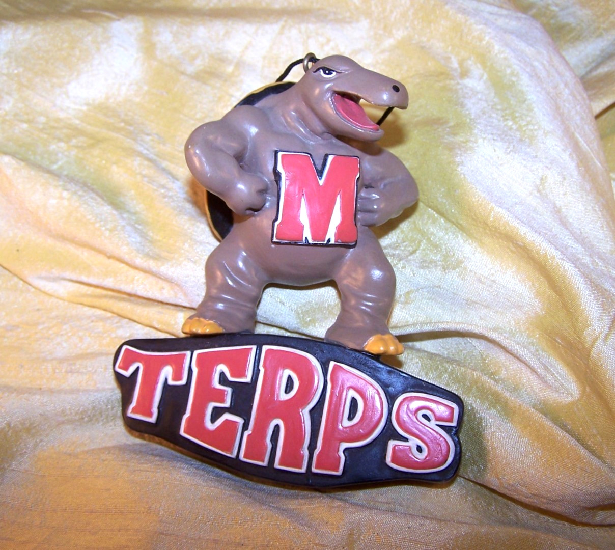 NICE University of Maryland resin Terps mascot Christmas ornament 3 5/8\
