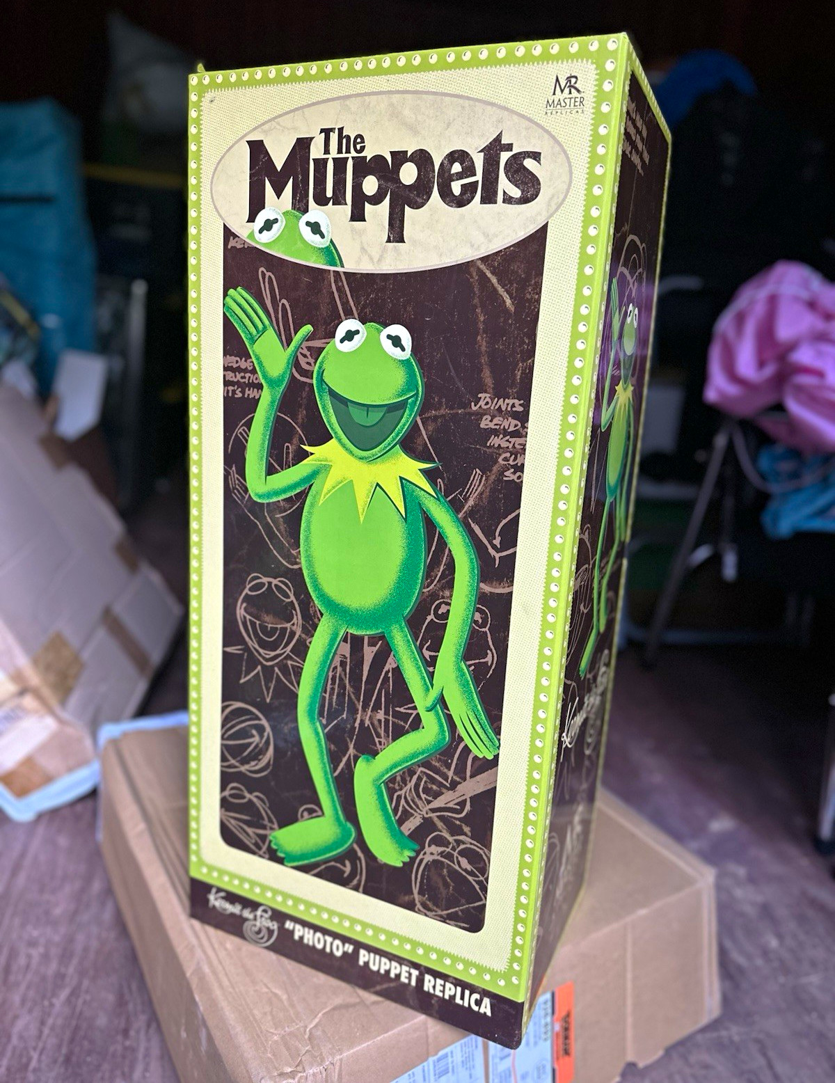 Master Replicas Kermit the Frog Plush Puppet Replica Boxed Green DS-152