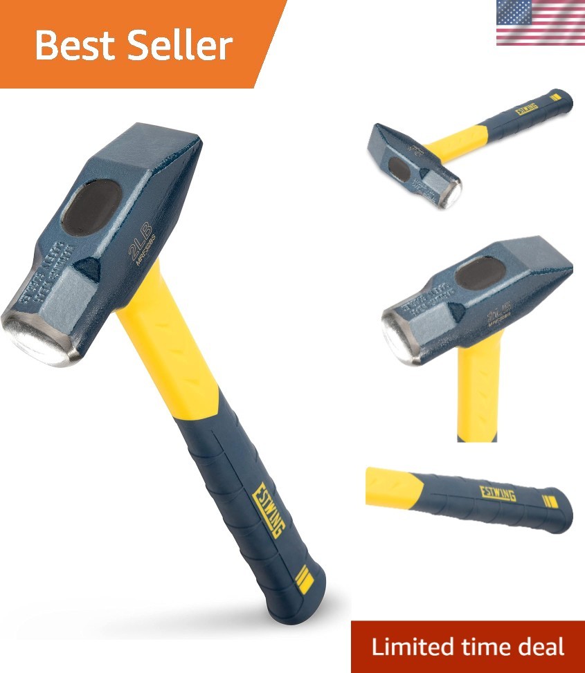 Durable 32 oz Blacksmith Hammer with Lightweight Fiberglass Handle for Precision