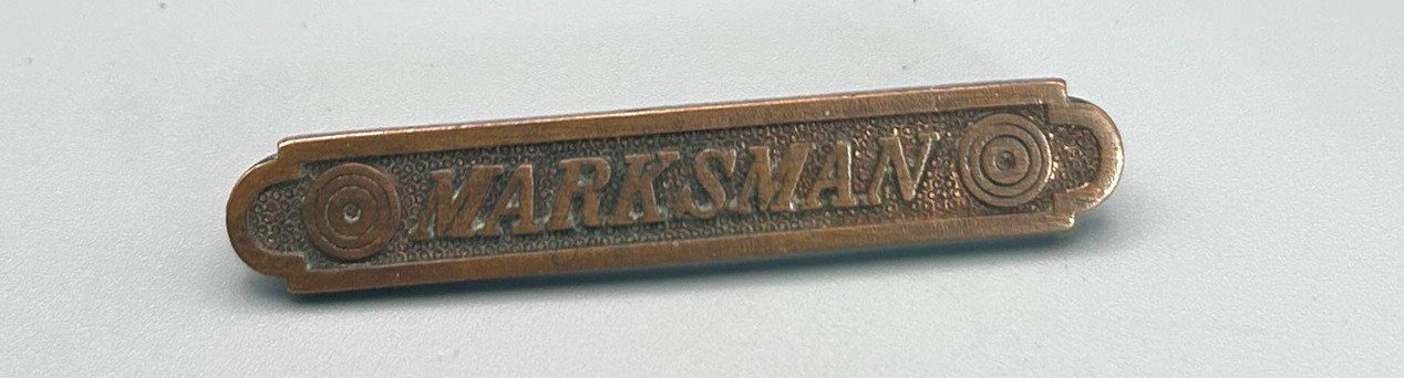 Spanish American War Army or National Guard Marksman Badge by Hayes Bros Company