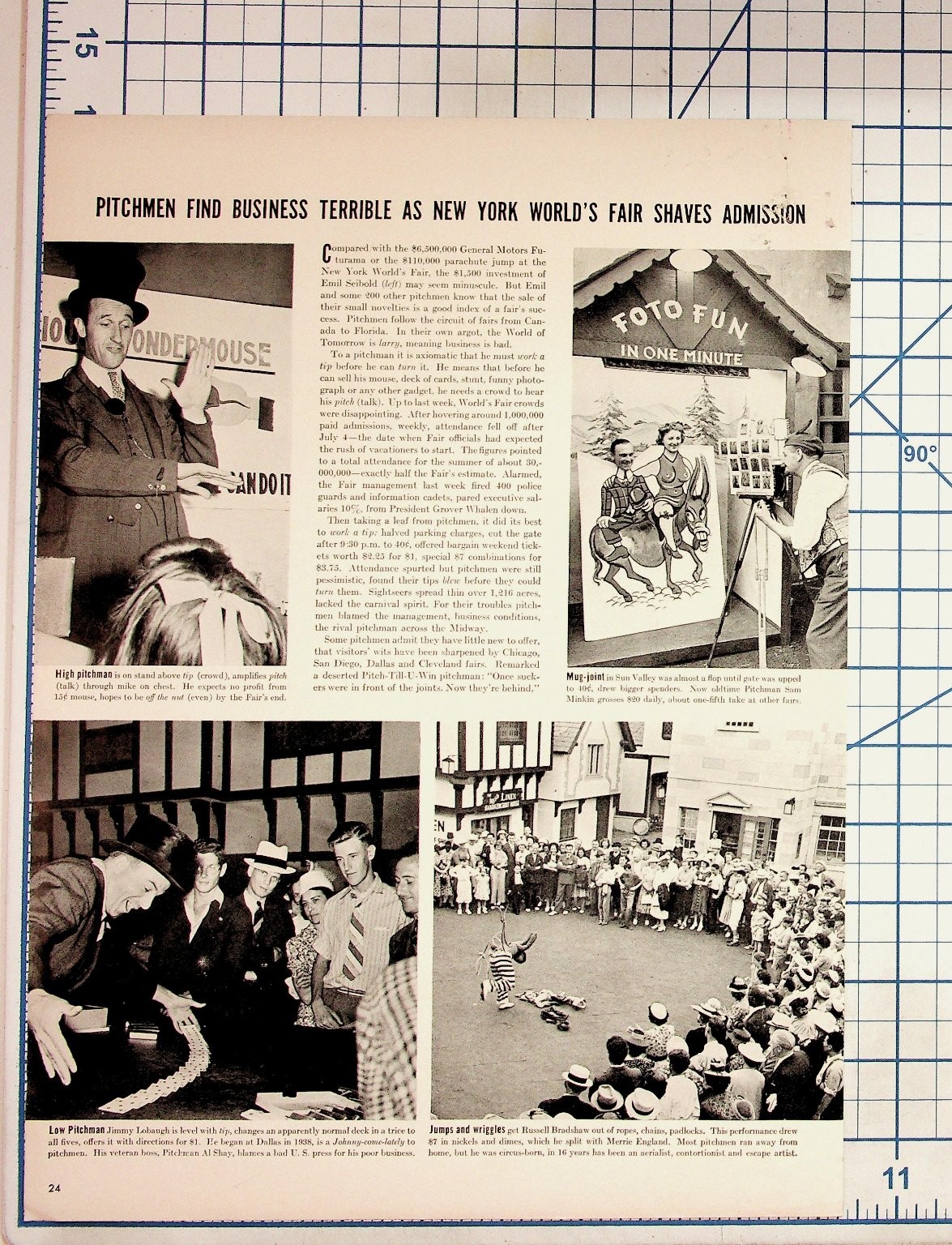 1939-40 NY World\'s Fair Pitchmen Foto Fun Magazine Article Ephemera 1939-40 NY World\'s Fair Pitchmen Foto Fun Magazine Article Ephemera