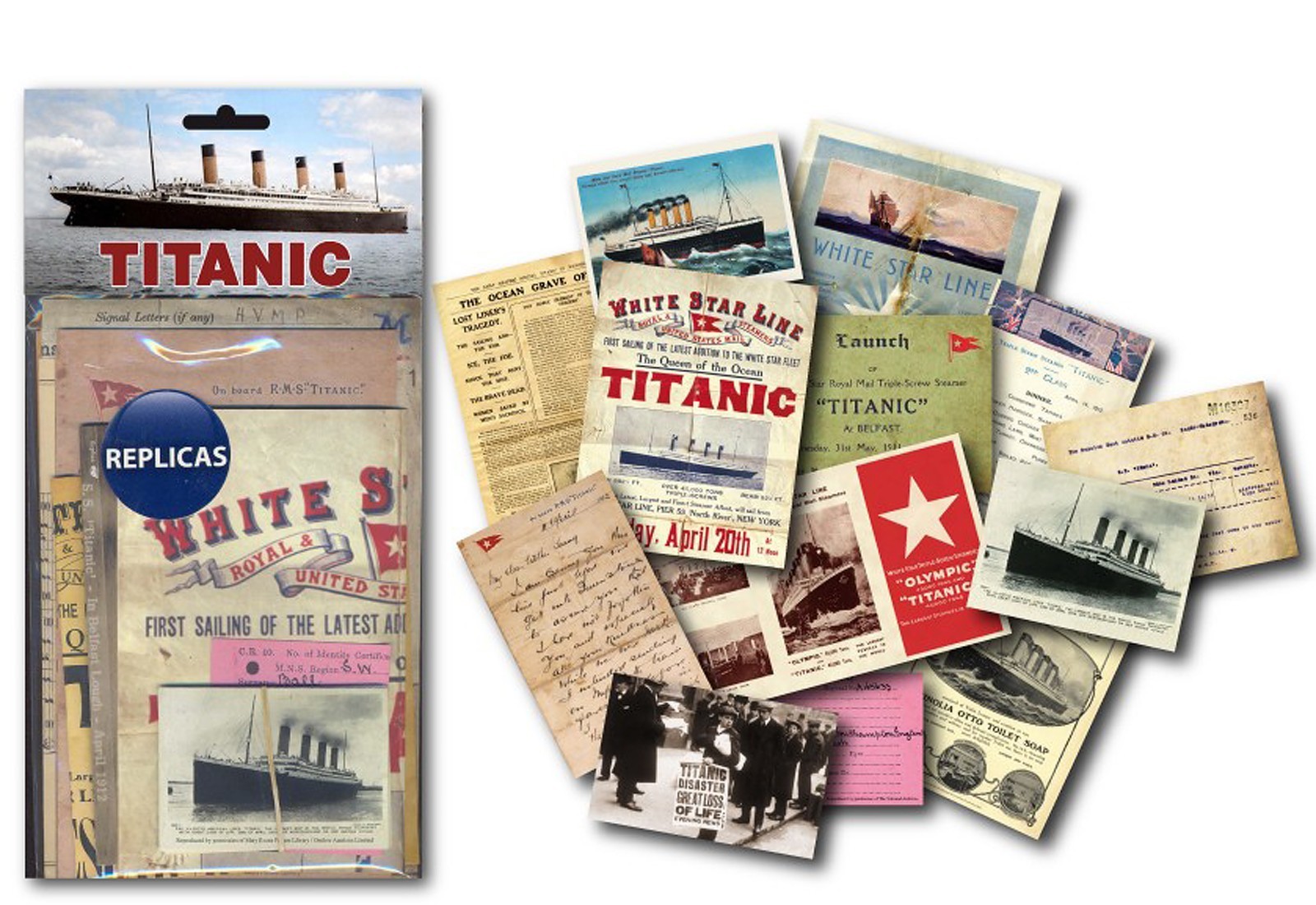 Reproduction Titanic memorabilia pack [TITPK1]