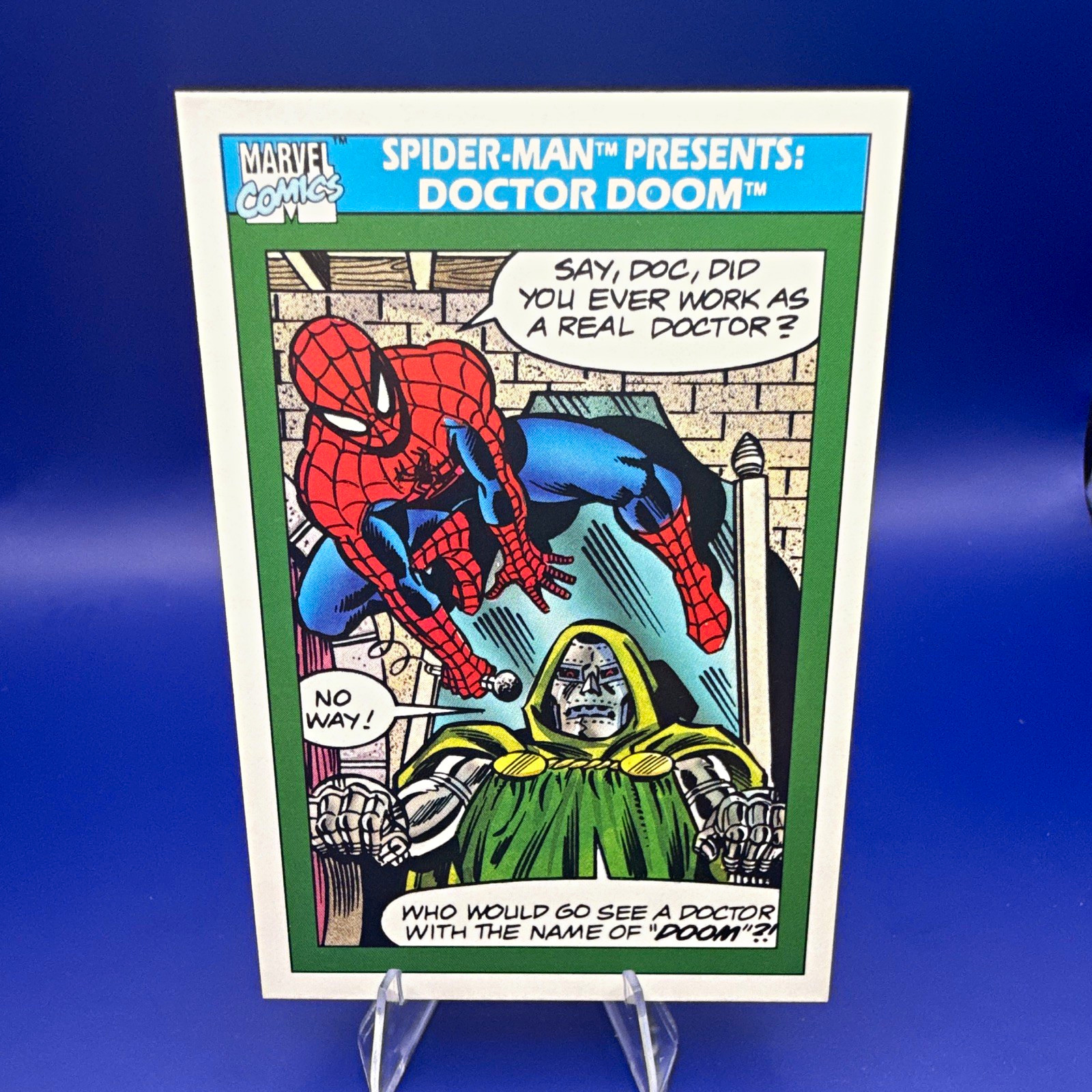 Spider-Man/Doctor Doom - 1990 Impel Marvel #150 Spider-Man Presents Base Set