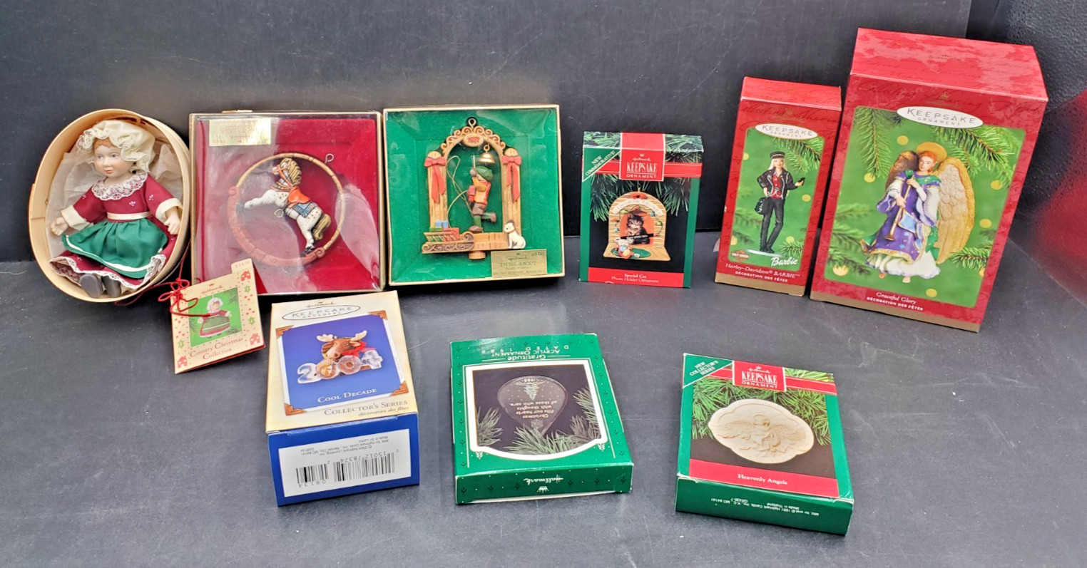 🎅🎄Hallmark Keepsake Ornament Lot of 9 vintage Christmas Decorations New NOS🦌