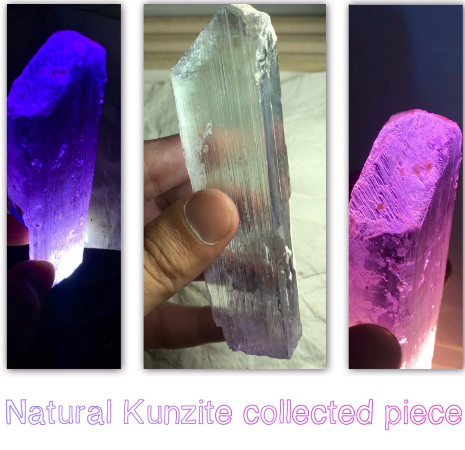 165g Natural  Kunzite Crystal - Huge Raw Museum Collector Piece From @Afghanista