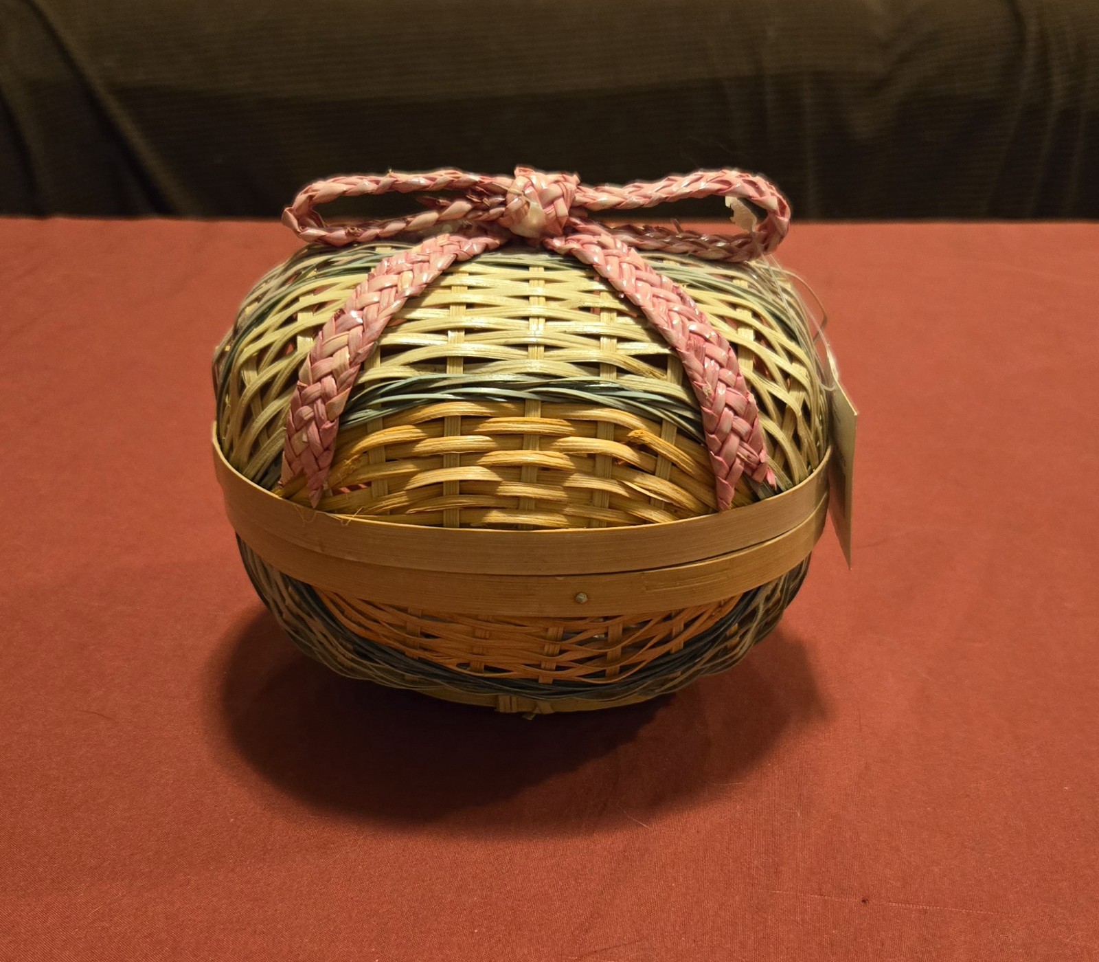 Woven Bamboo Easter Egg Basket