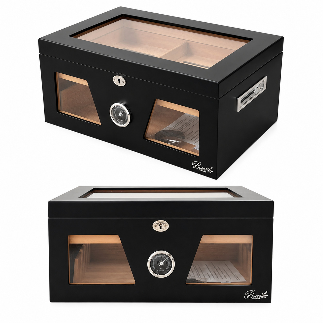 100-Cigar Humidor Cabinet – Solid Cedar Interior, Acrylic Viewing Window, Matte 100-Cigar Humidor Cabinet – Solid Cedar Interior, Acrylic Viewing Window, Matte