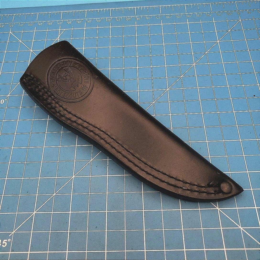 Boy Scouts Of America Eagle Scout Leather Knife Sheath OS Black Fixed 7.5x6.25