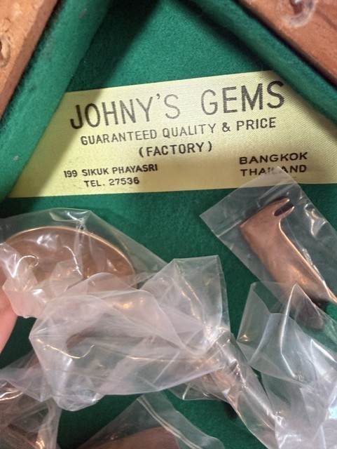 Vintage Mid Century Johny's Gems Thailand 138 Pc Bronze Brass Flatware Set Case