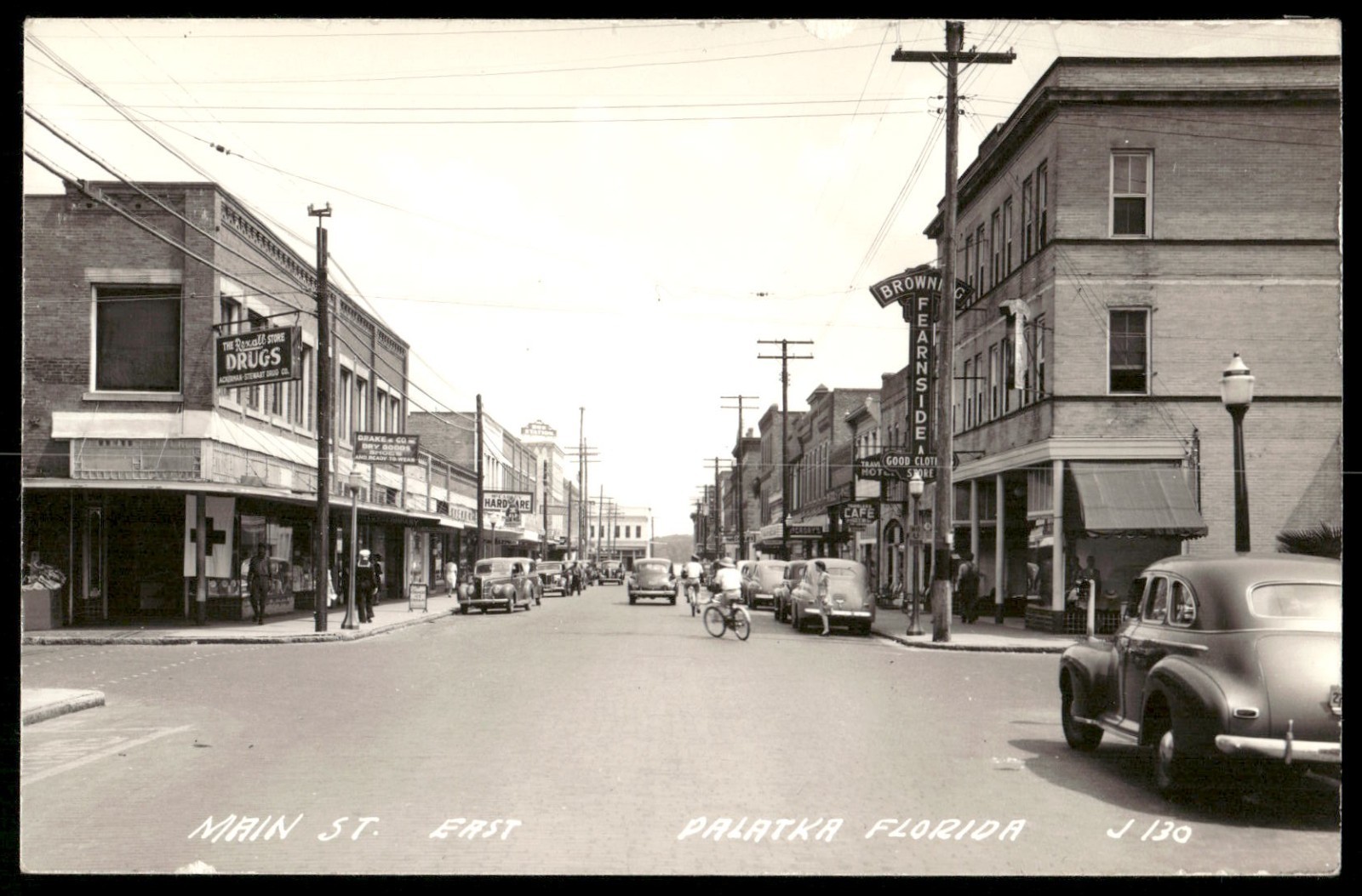 Vintage Postcard Real Photo Main Street Palatka Florida Vintage Postcard Real Photo Main Street Palatka Florida