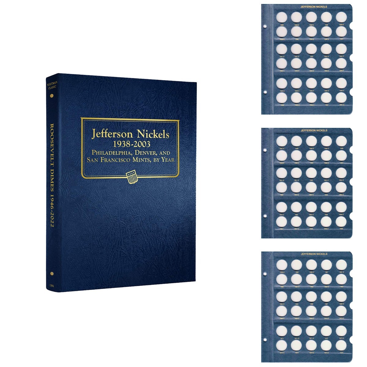 Whitman US Jefferson Nickel Coin Album 1938-2003 #9116