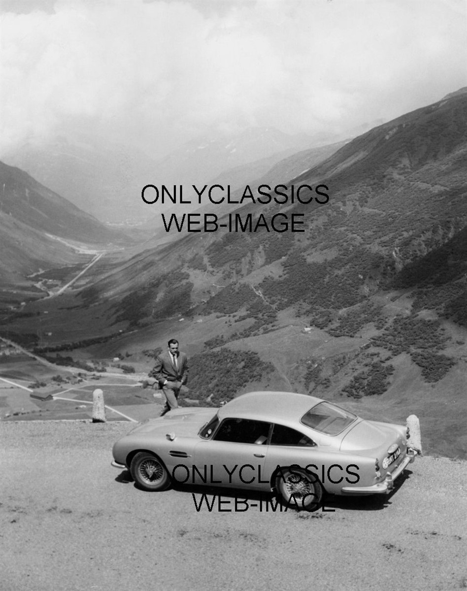 1964 JAMES BOND GOLDFINGER Aston Martin DB5 Car 8x10 PHOTO Sean Connery Mountain