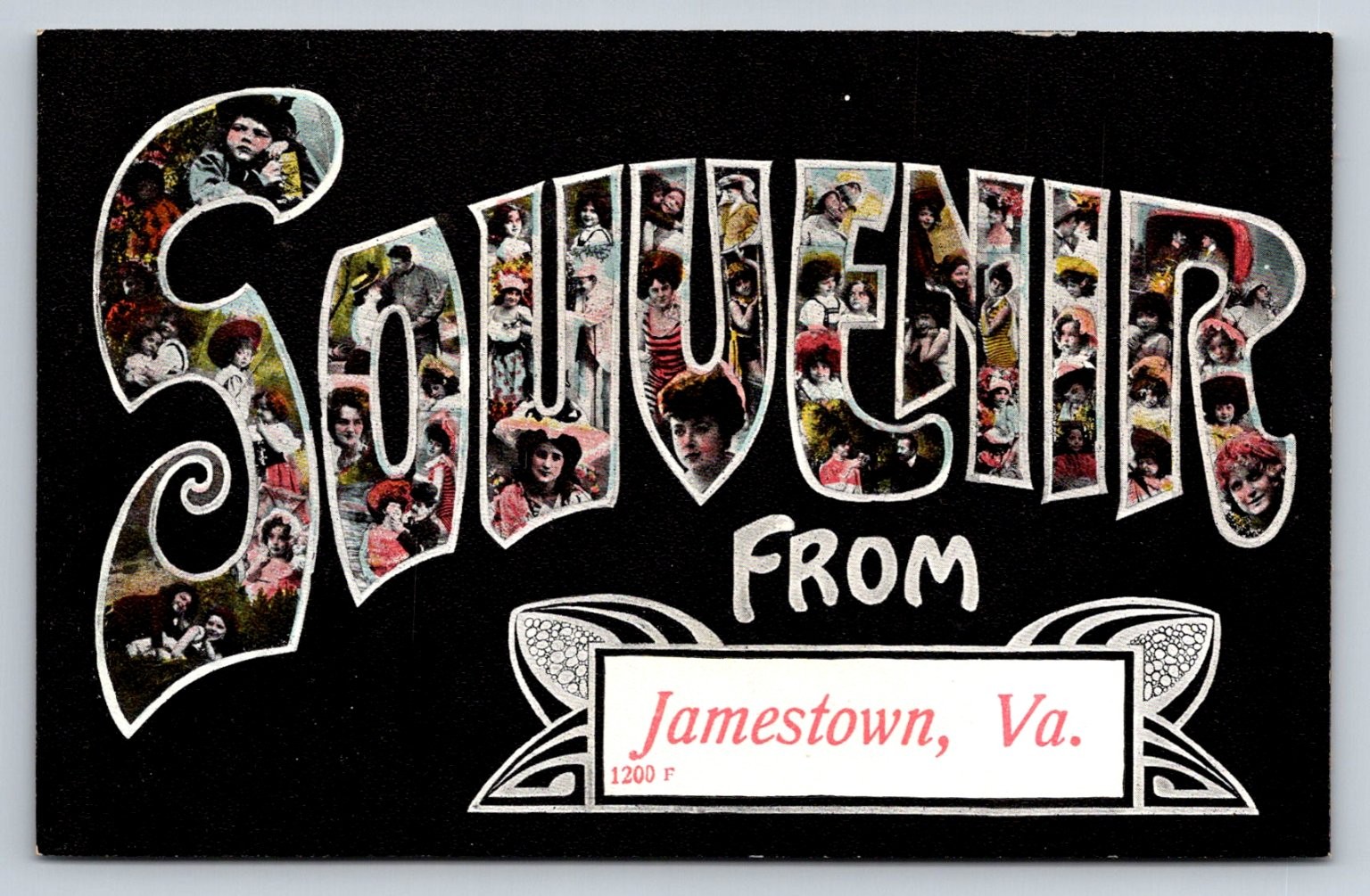 Souvenir From Jamestown VA Collage Postcard I. Stern Made in Germany 1907-1915