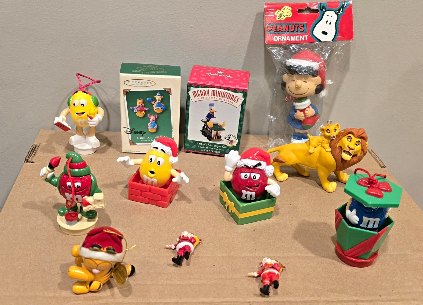 Vintage Cartoon Character Christmas Ornament Lot 