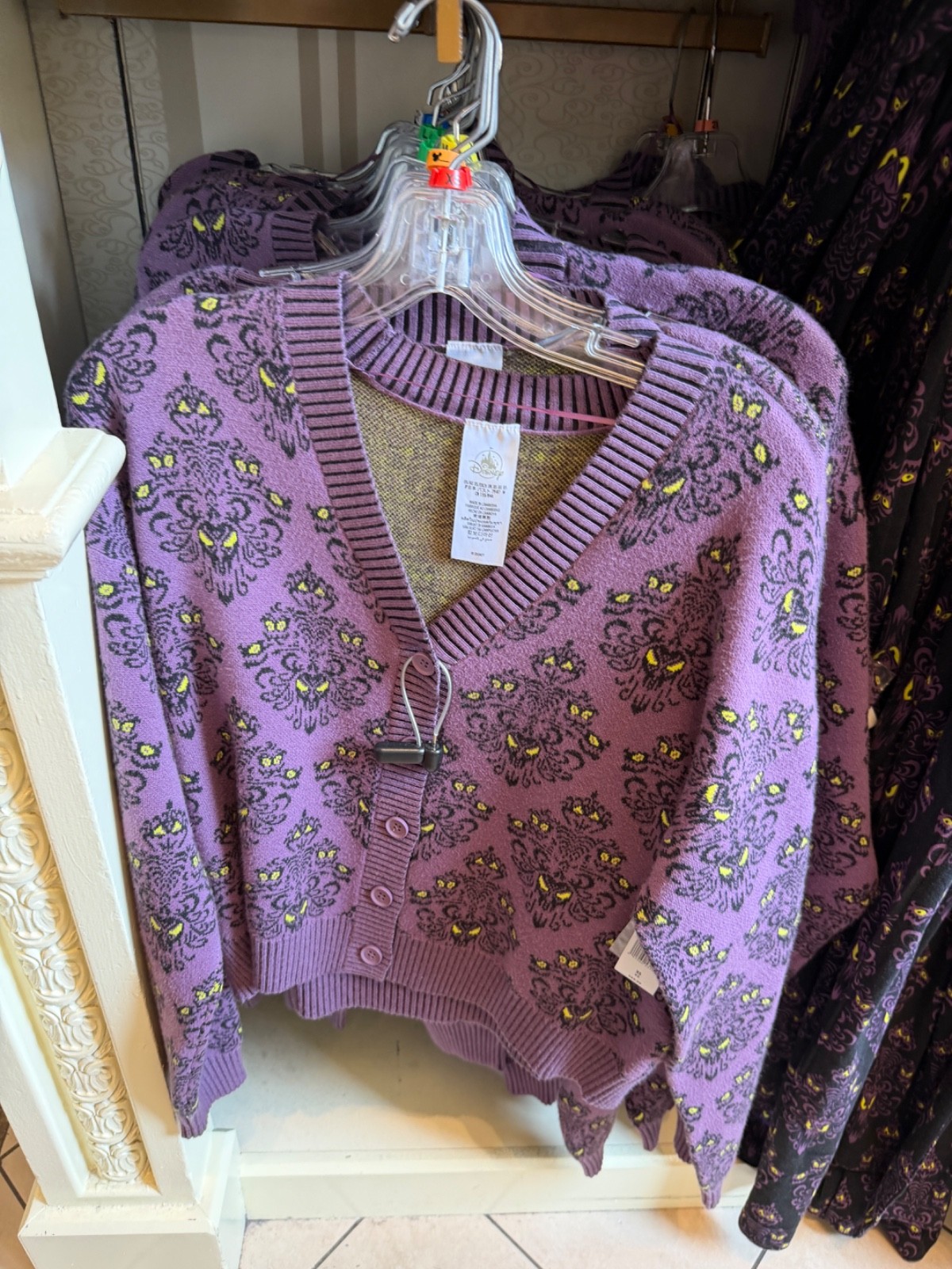 Disney Parks 2026 The Haunted Mansion Wallpaper Cardigan Sweater XL 1X New