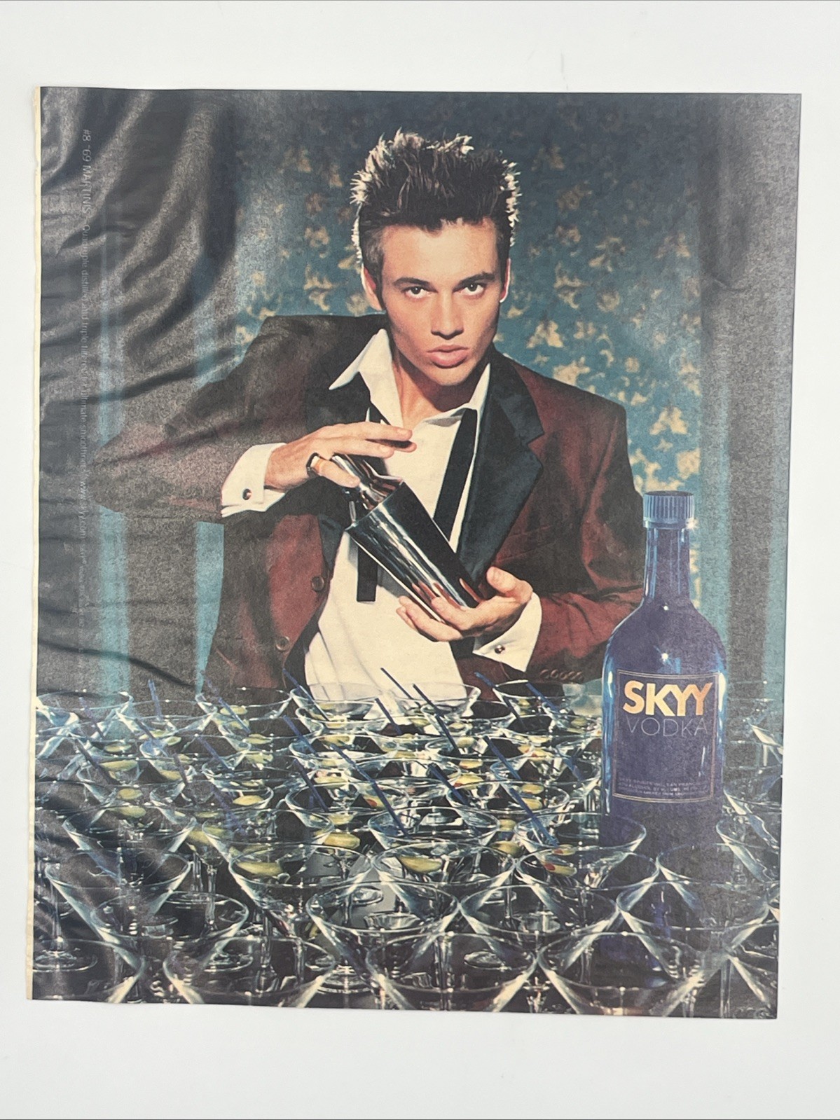 1999 Magazine AD Skyy Vodka Vintage Bar Advertisement Liquor Poster Sign Paper