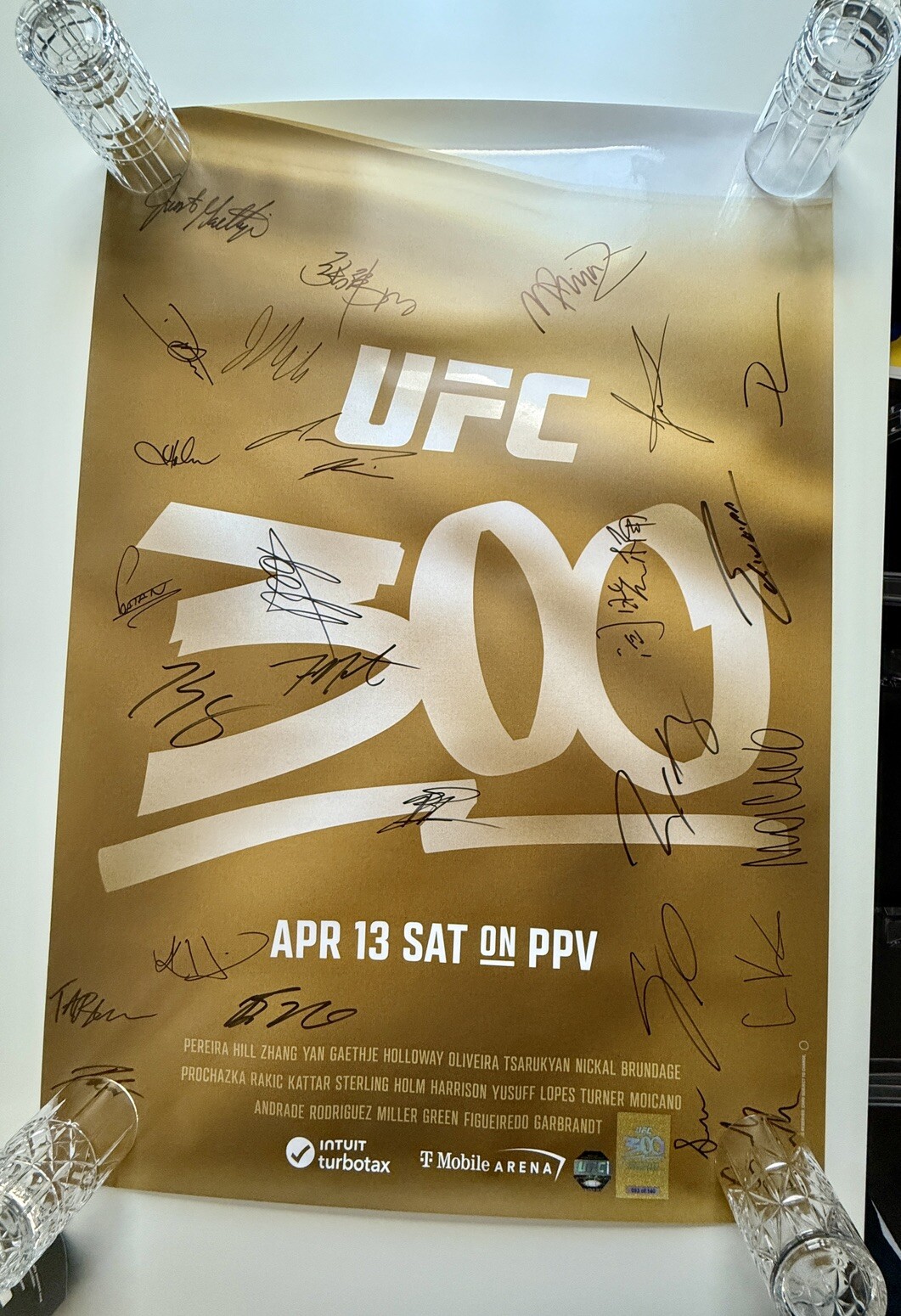 UFC 300 Signed Event Poster - #93 of 140 - New - Very Rare UFC 300 Signed Event Poster - #93 of 140 - New - Very Rare