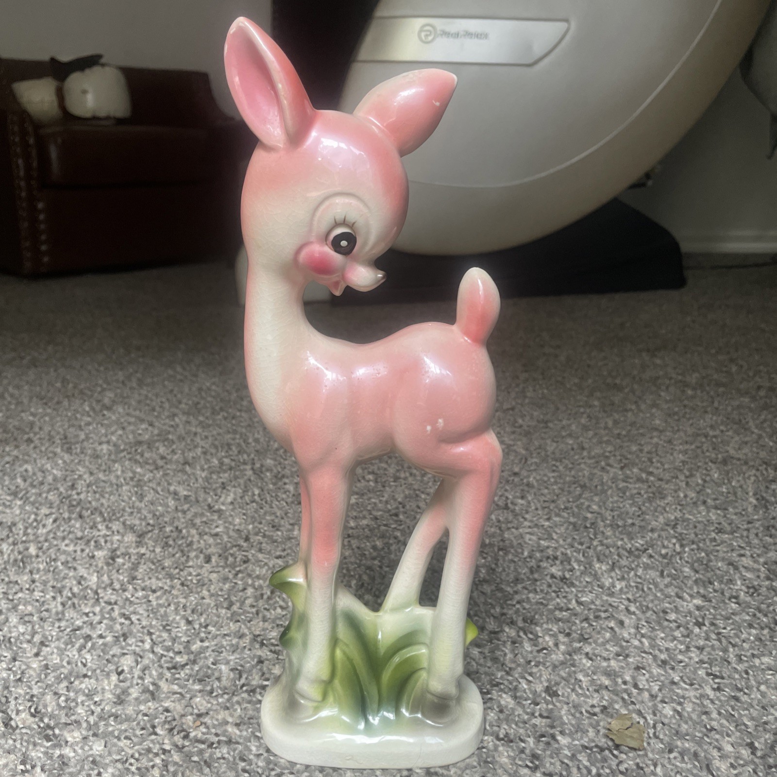 Vintage Rare Anthropomorphic Kitsch Tall Pink Bambi Deer Figurine Japan Vintage Rare Anthropomorphic Kitsch Tall Pink Bambi Deer Figurine Japan